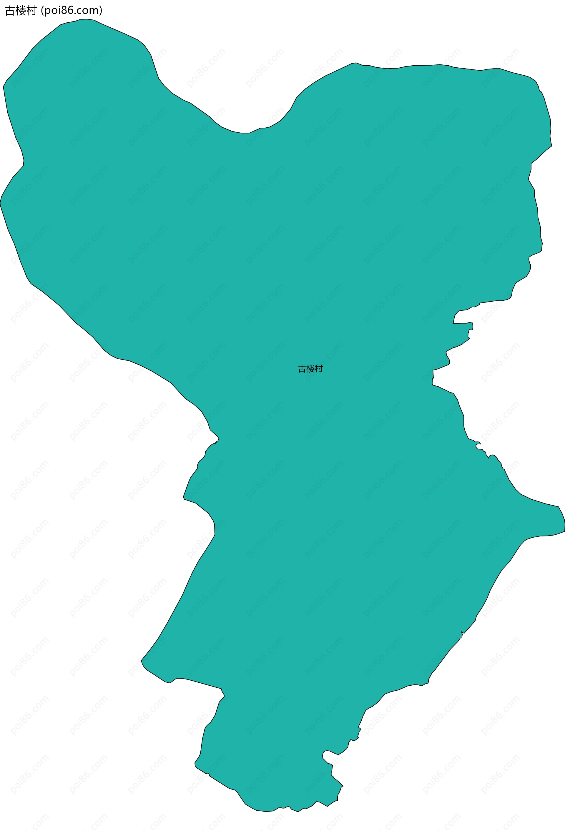 古楼村边界地图