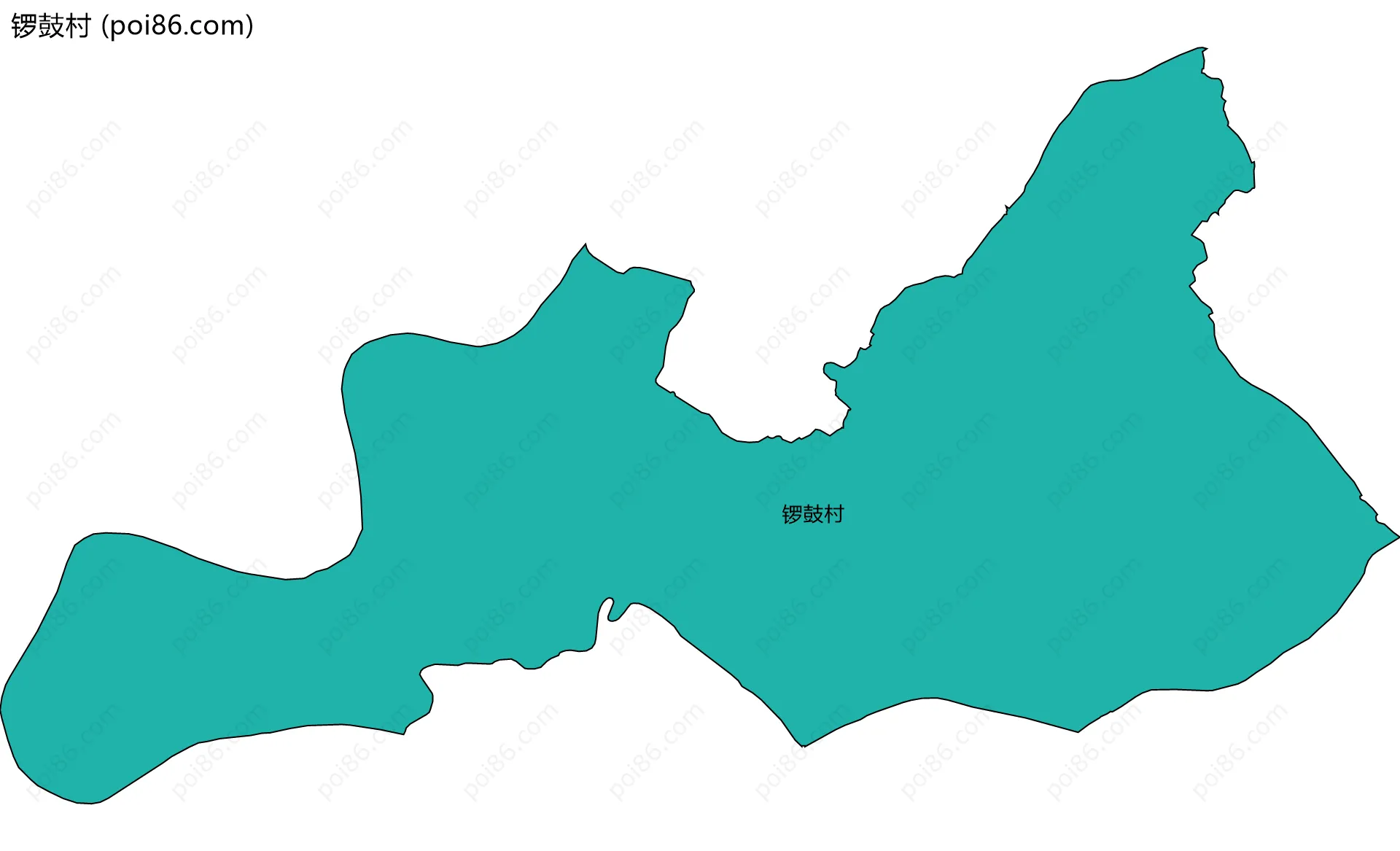 锣鼓村边界地图