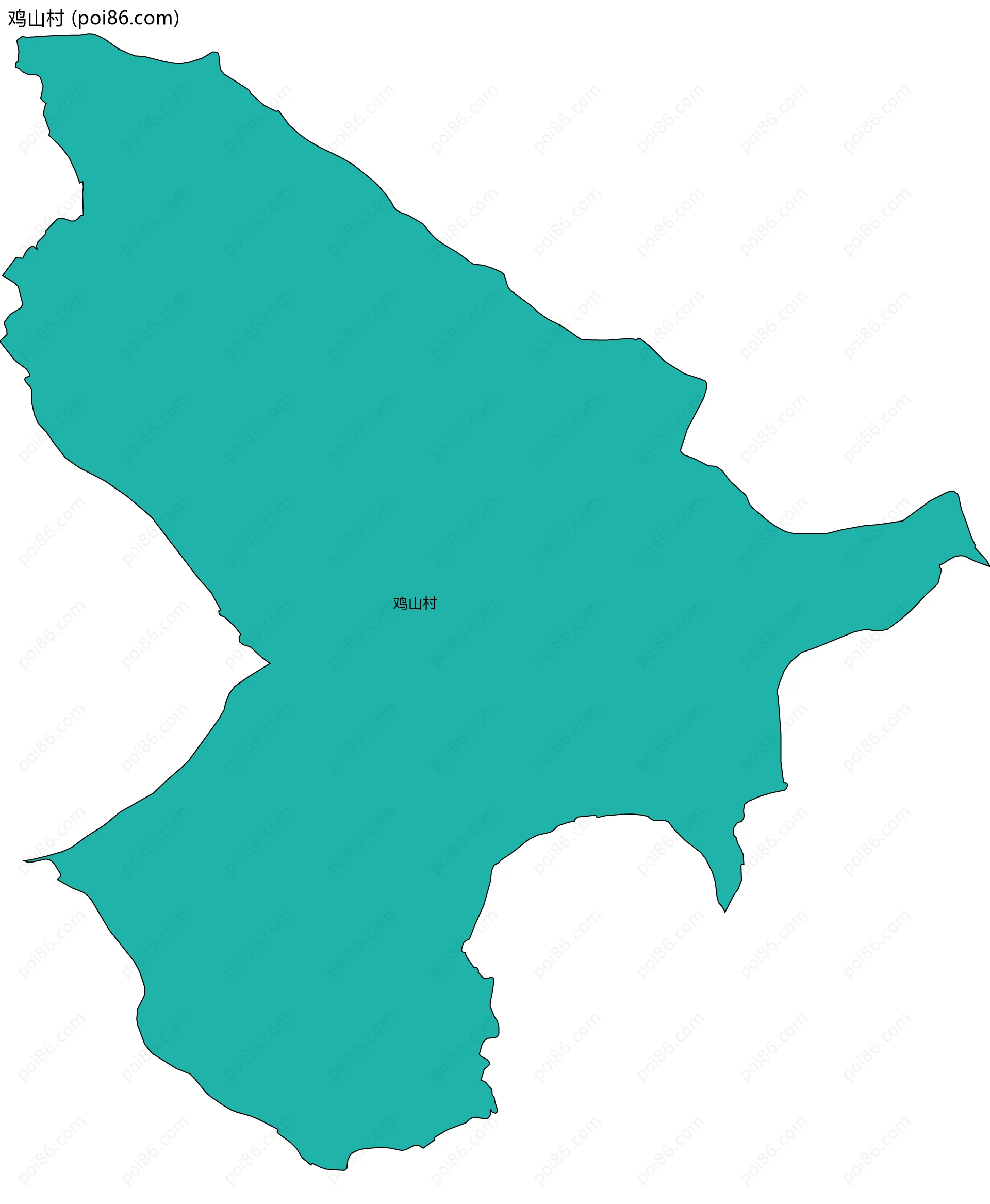 鸡山村边界地图