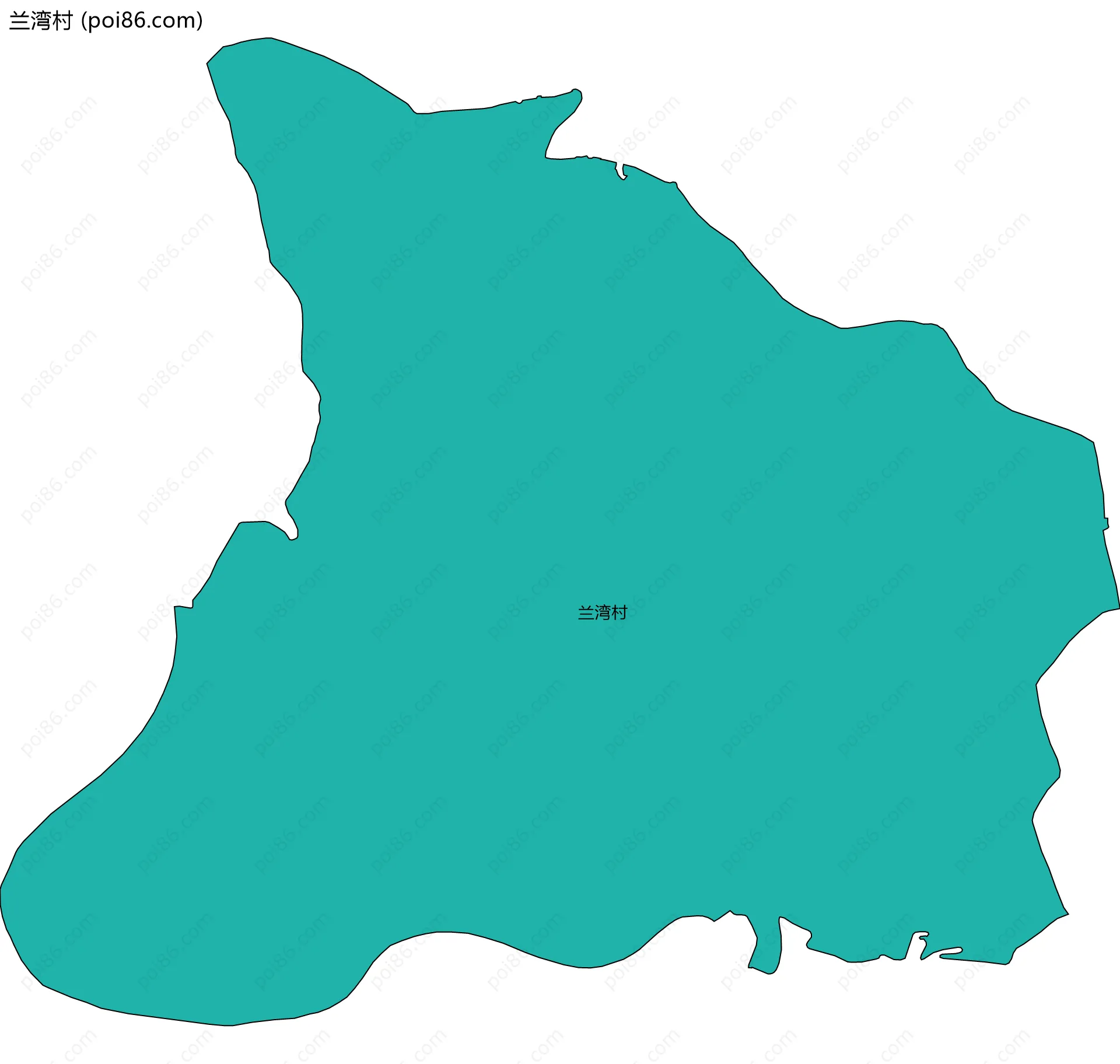 兰湾村边界地图