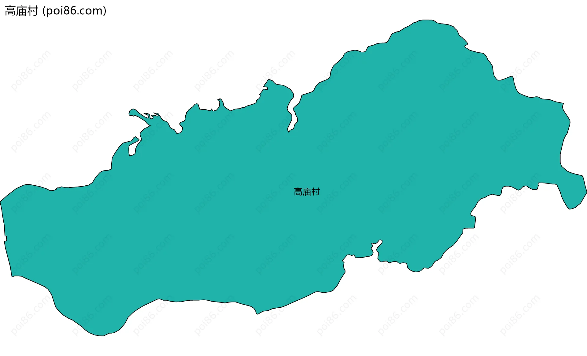 高庙村边界地图