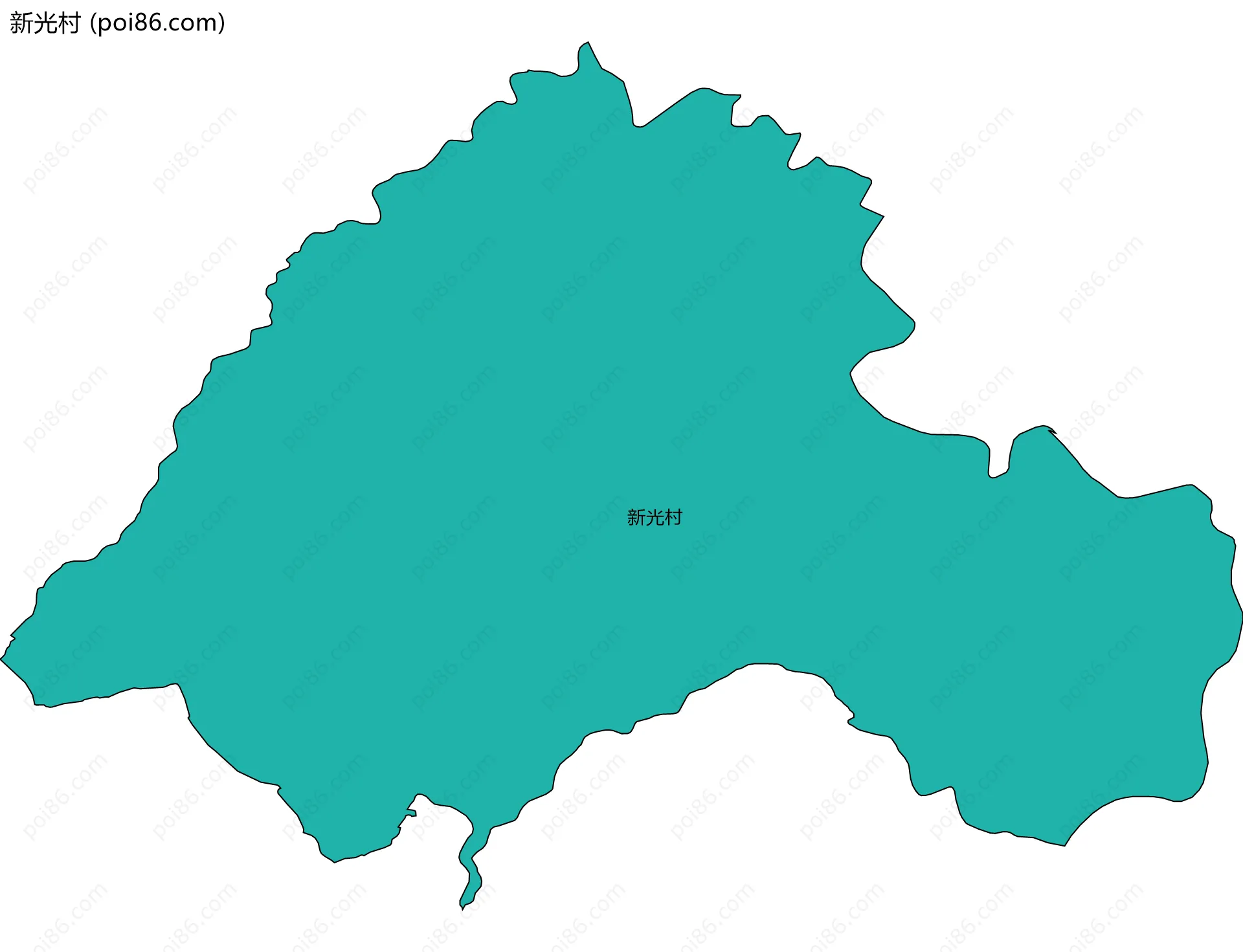 新光村边界地图