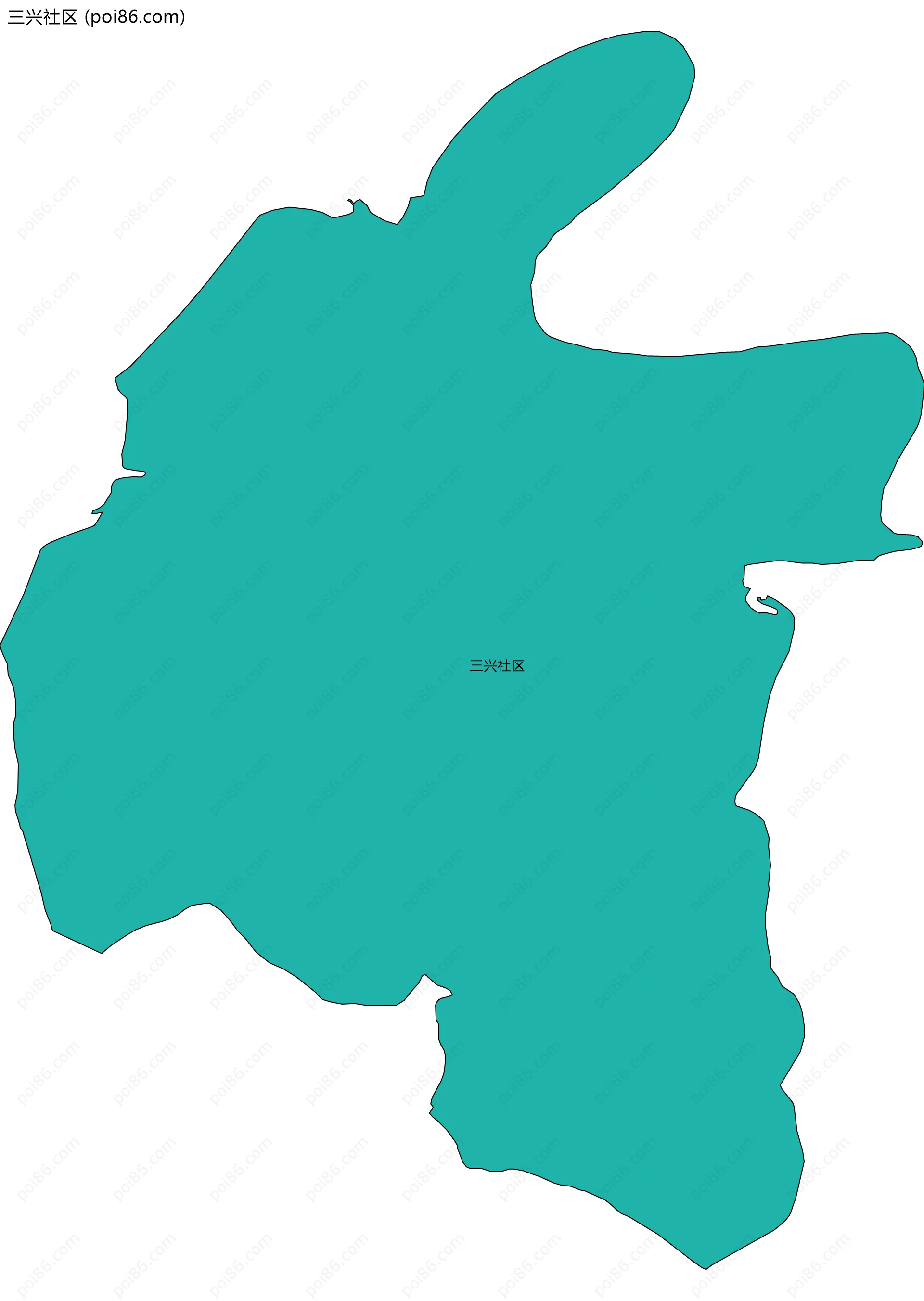 三兴社区边界地图