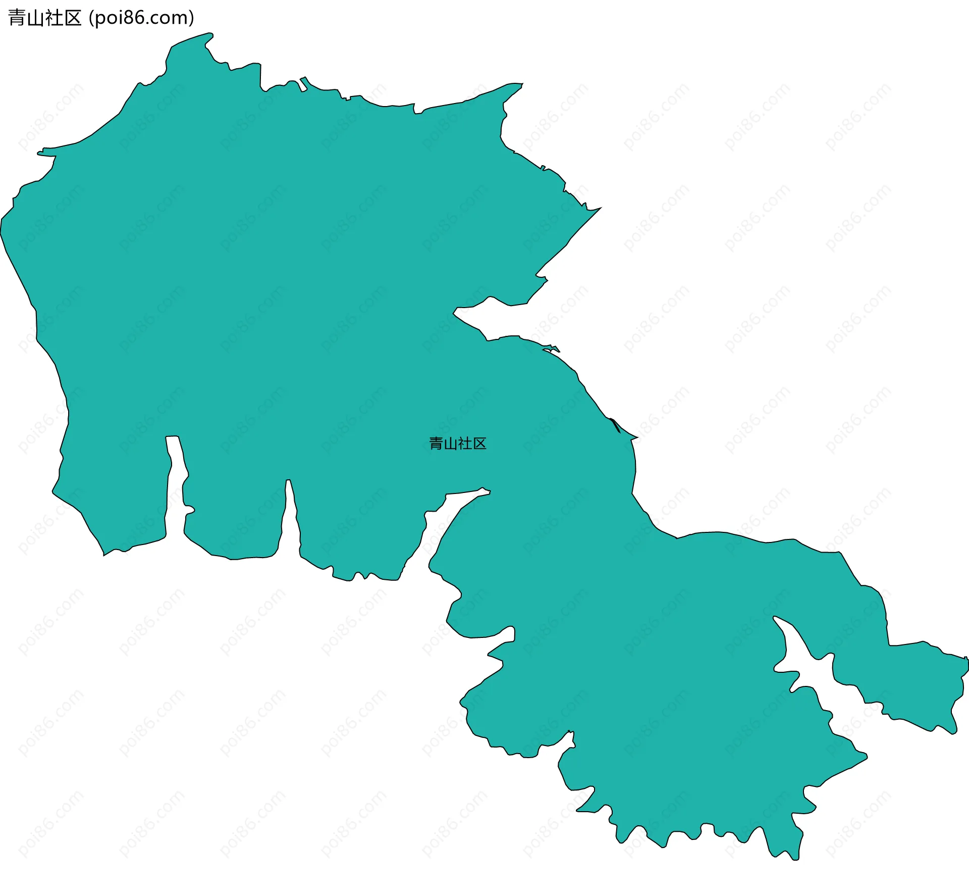 青山社区边界地图