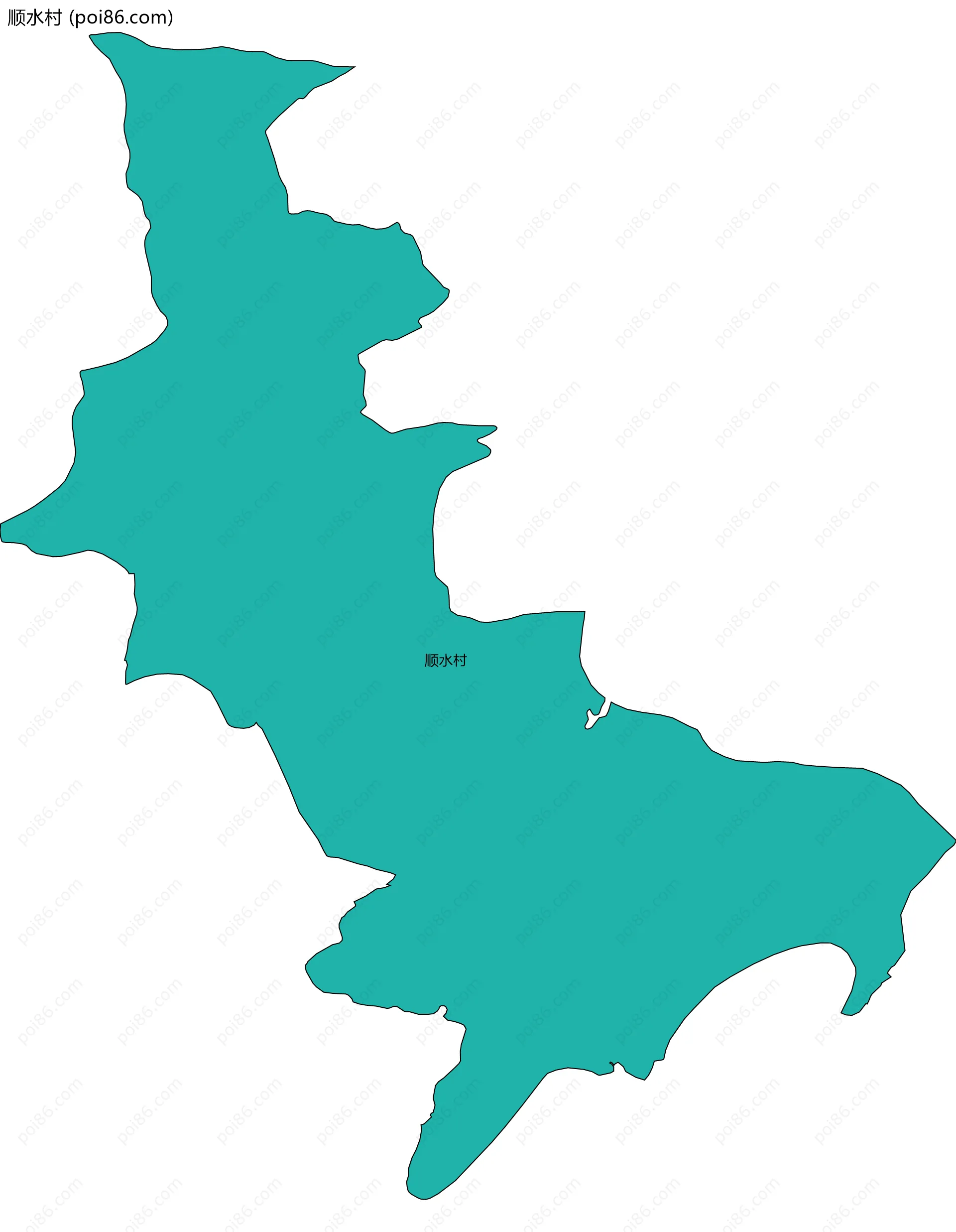 顺水村边界地图