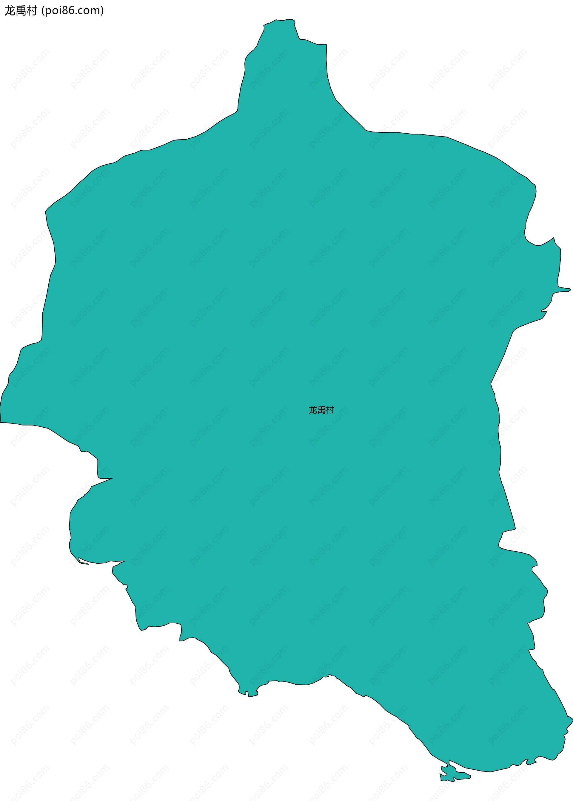 龙禹村边界地图