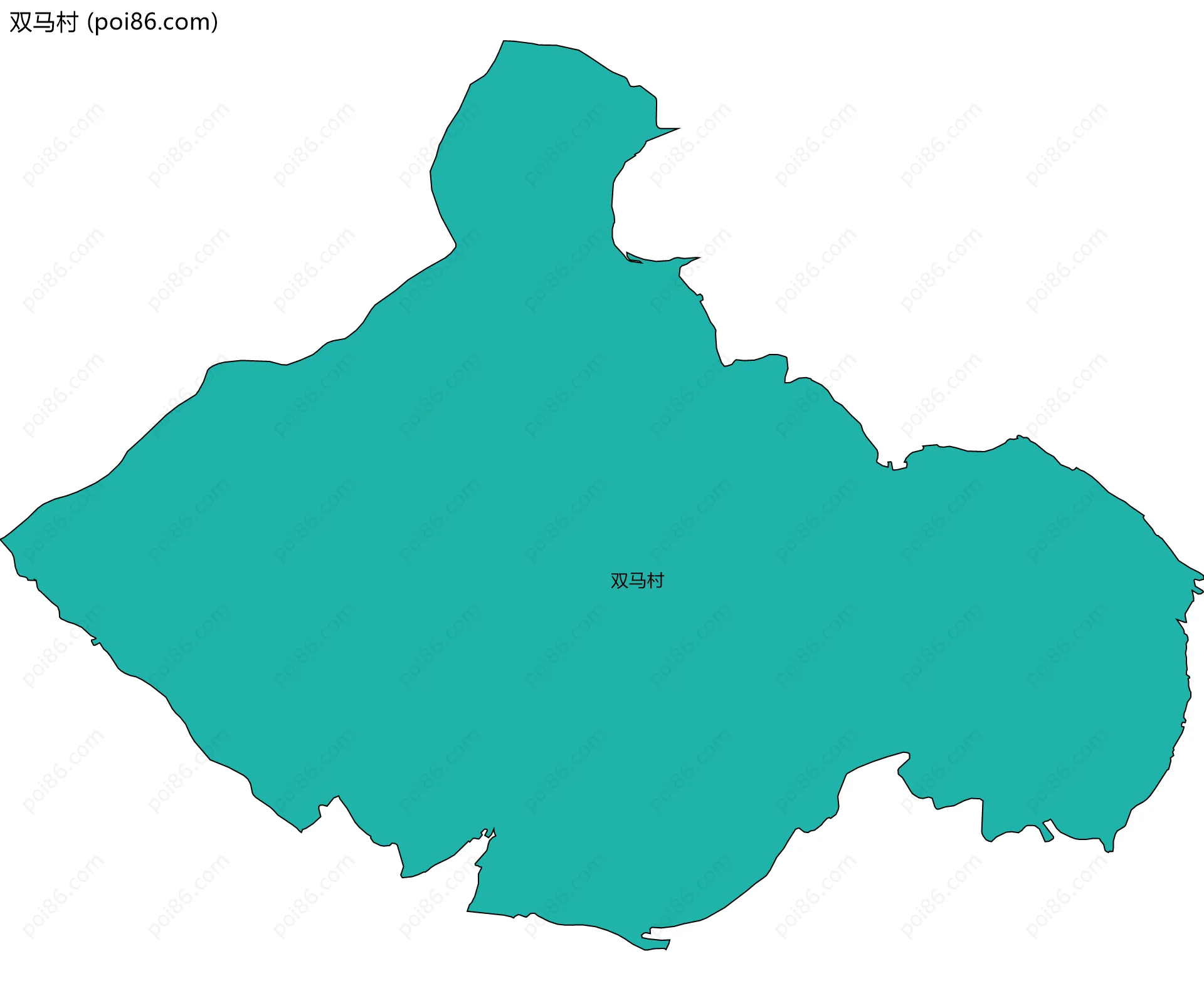双马村边界地图