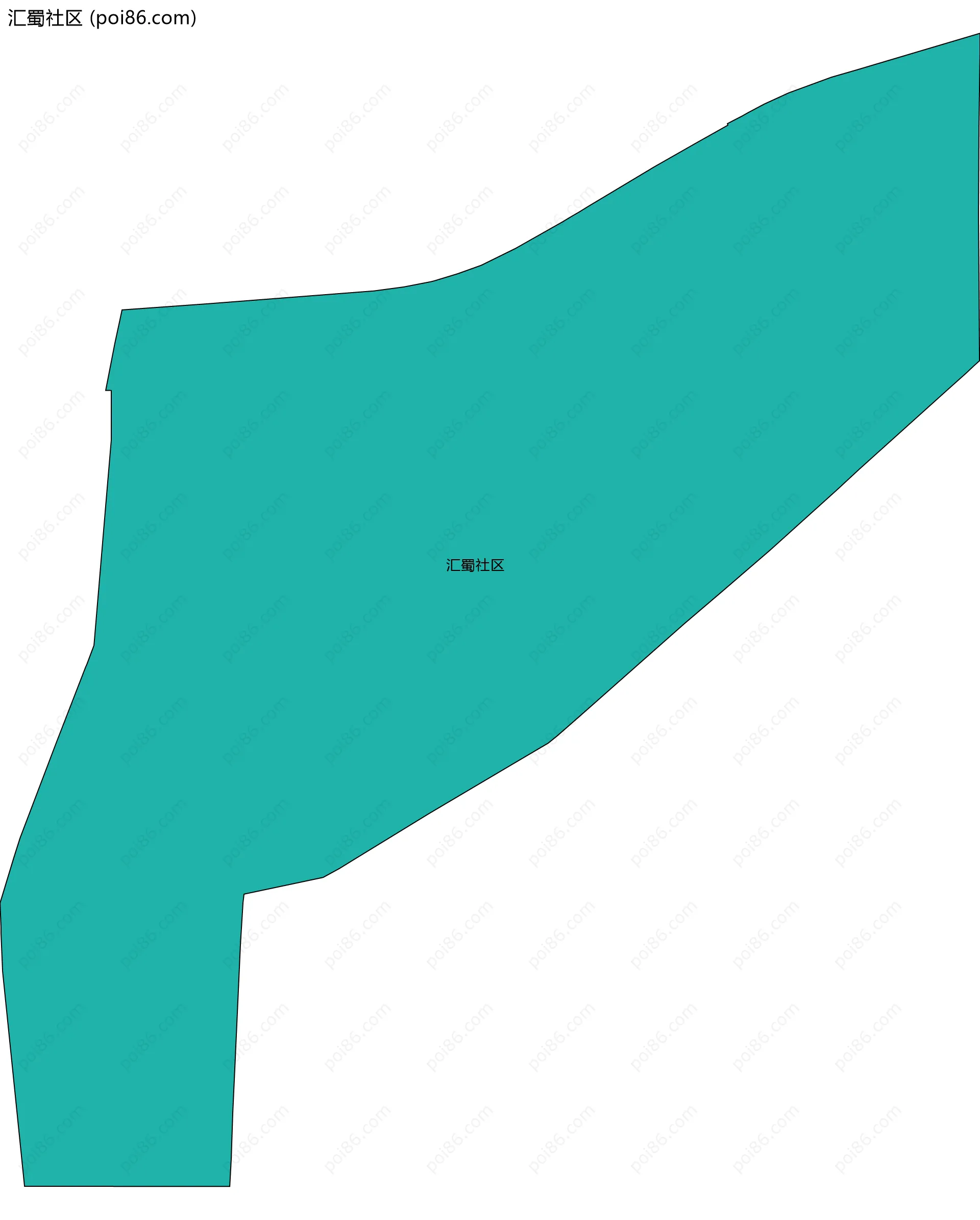 汇蜀社区边界地图