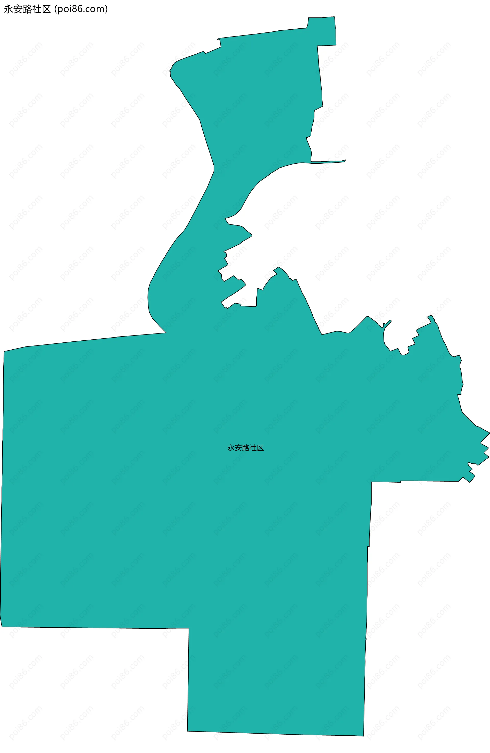 永安路社区边界地图