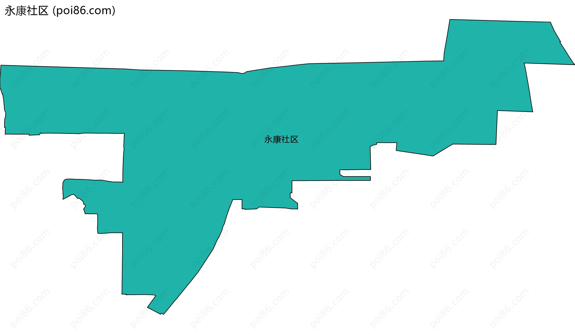 永康社区边界地图