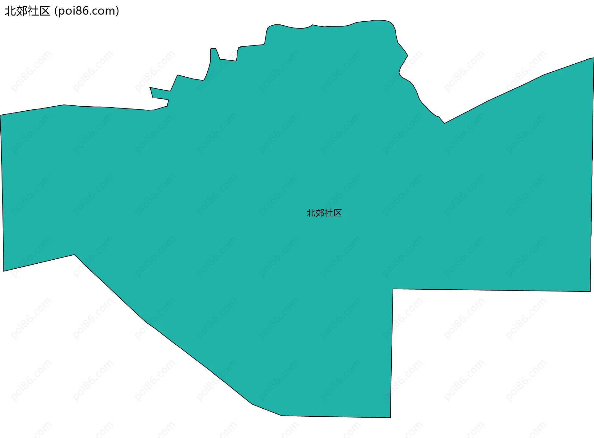 北郊社区边界地图
