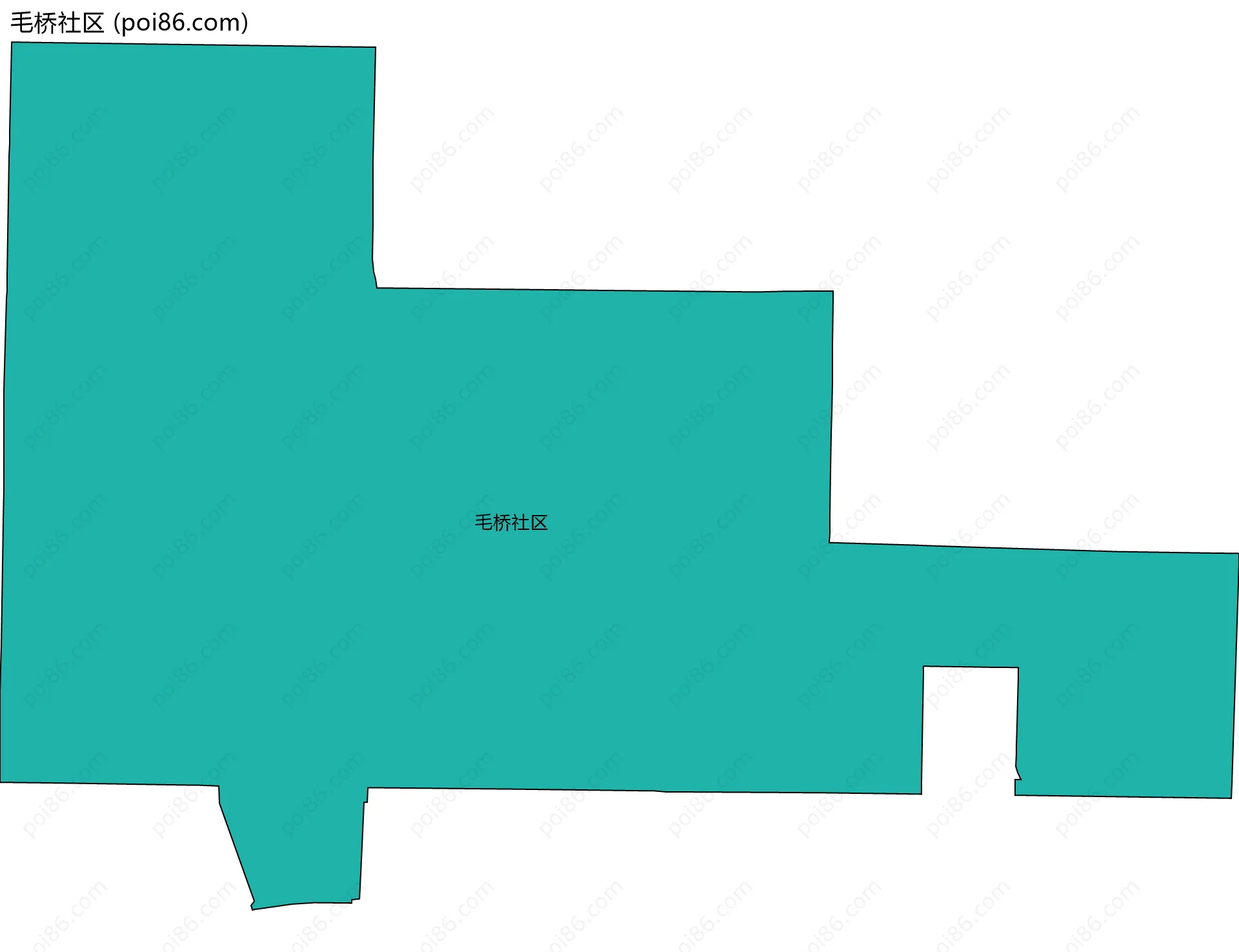 毛桥社区边界地图