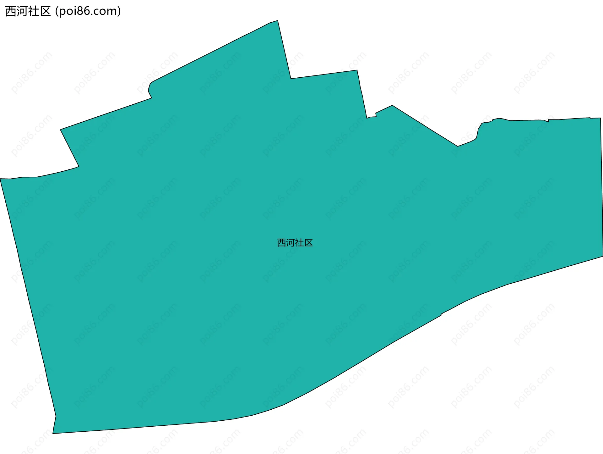 西河社区边界地图