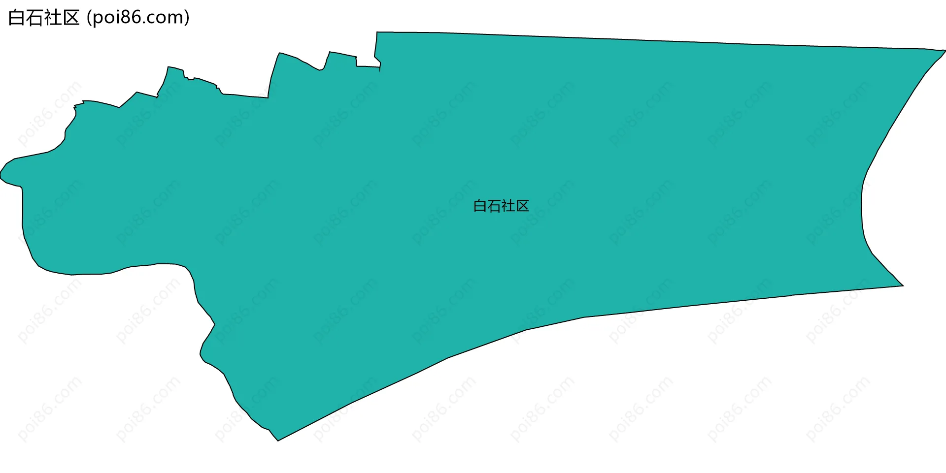 白石社区边界地图