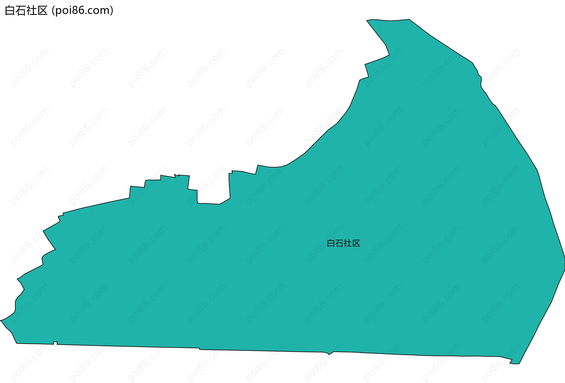 白石社区边界地图
