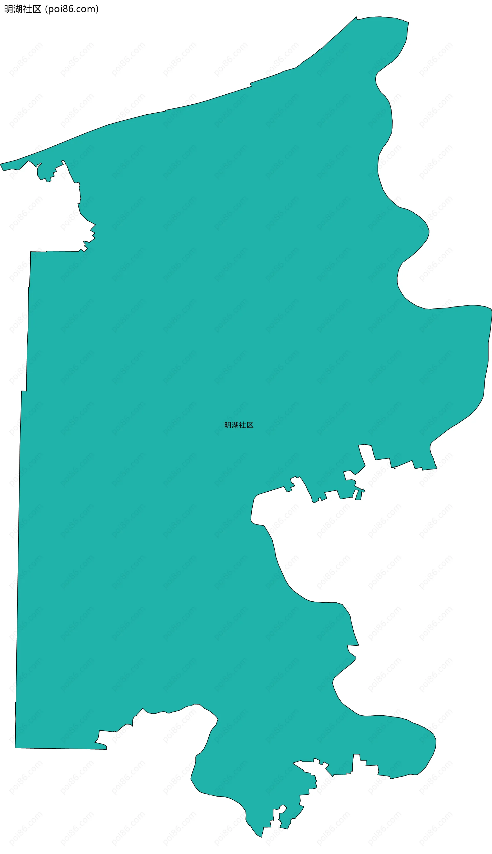 明湖社区边界地图