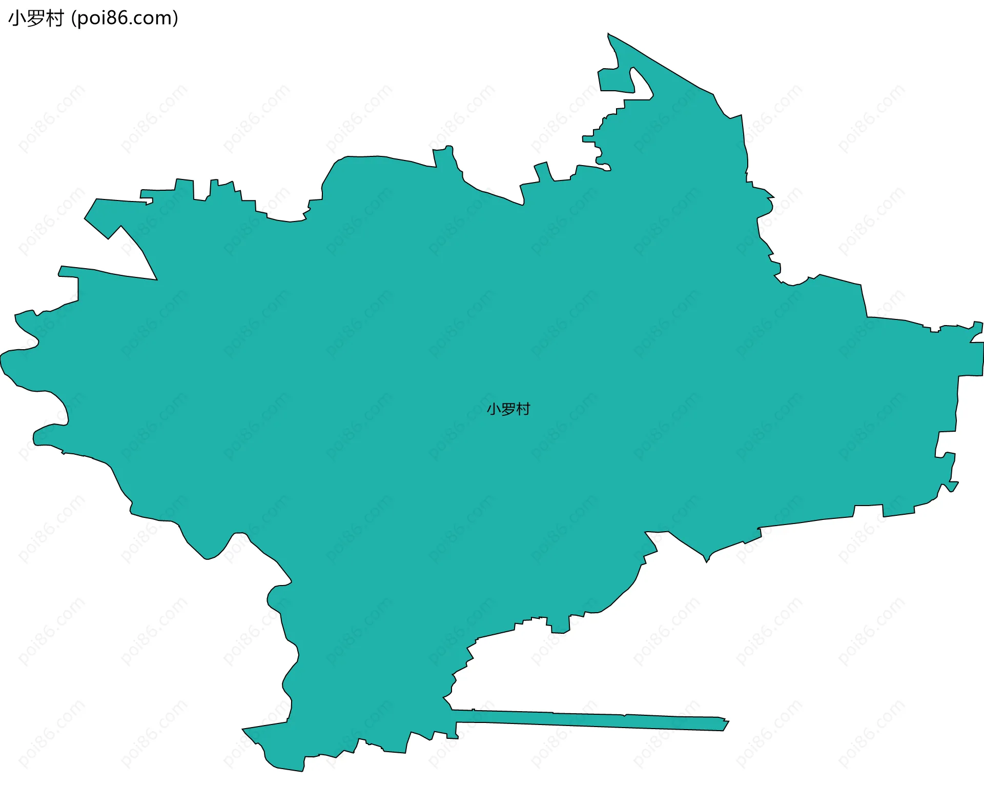 小罗村边界地图