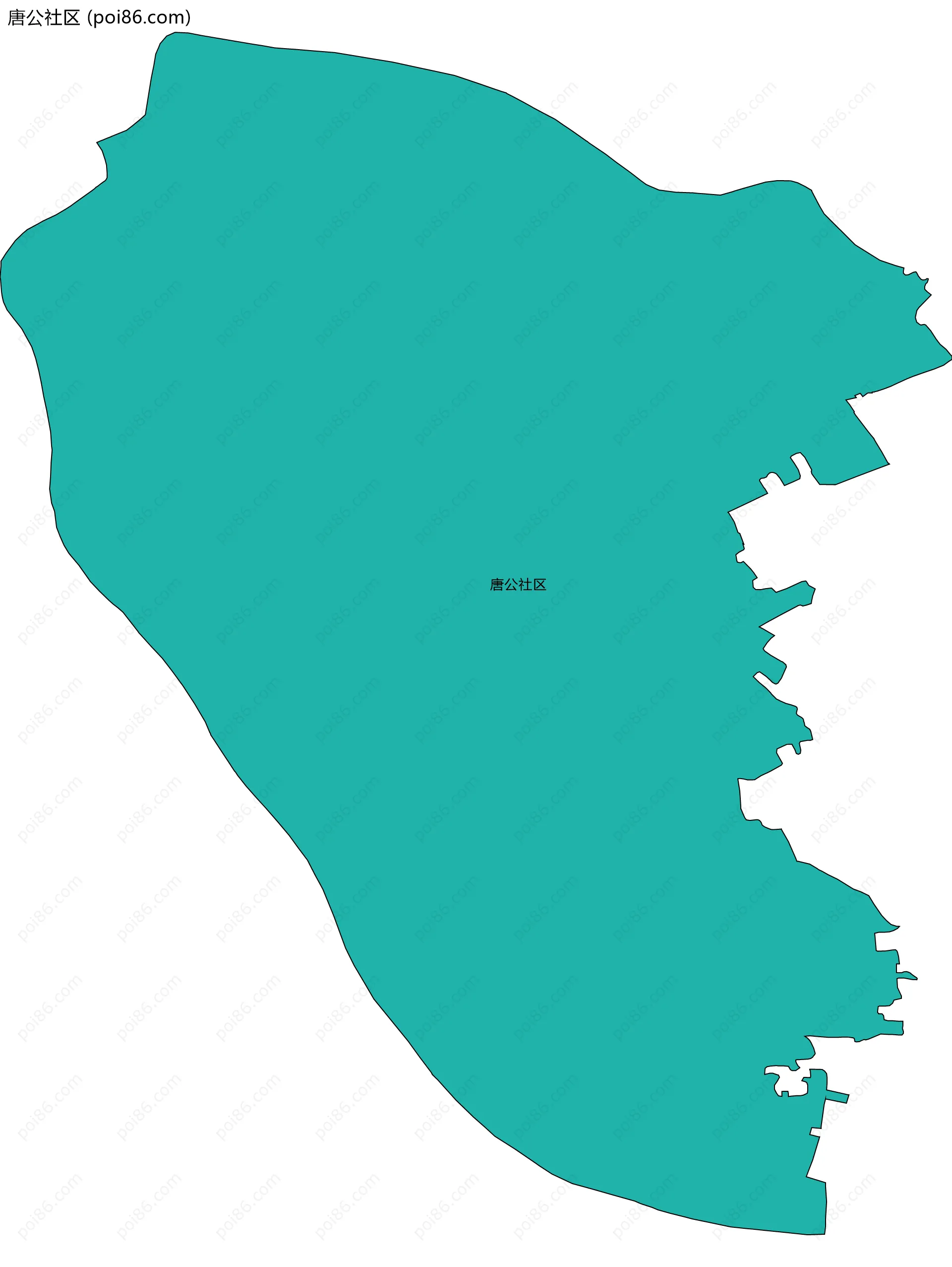 唐公社区边界地图