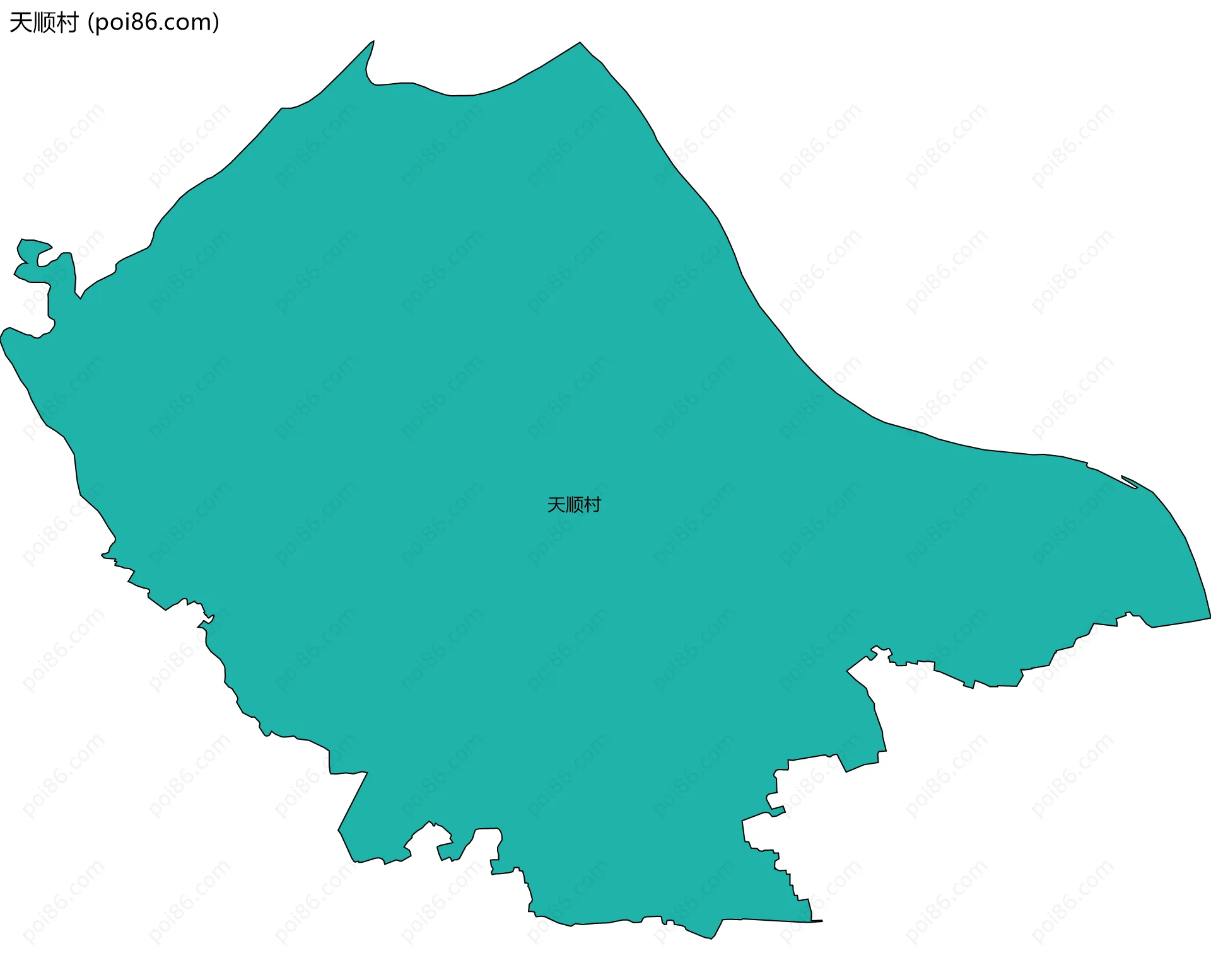 天顺村边界地图