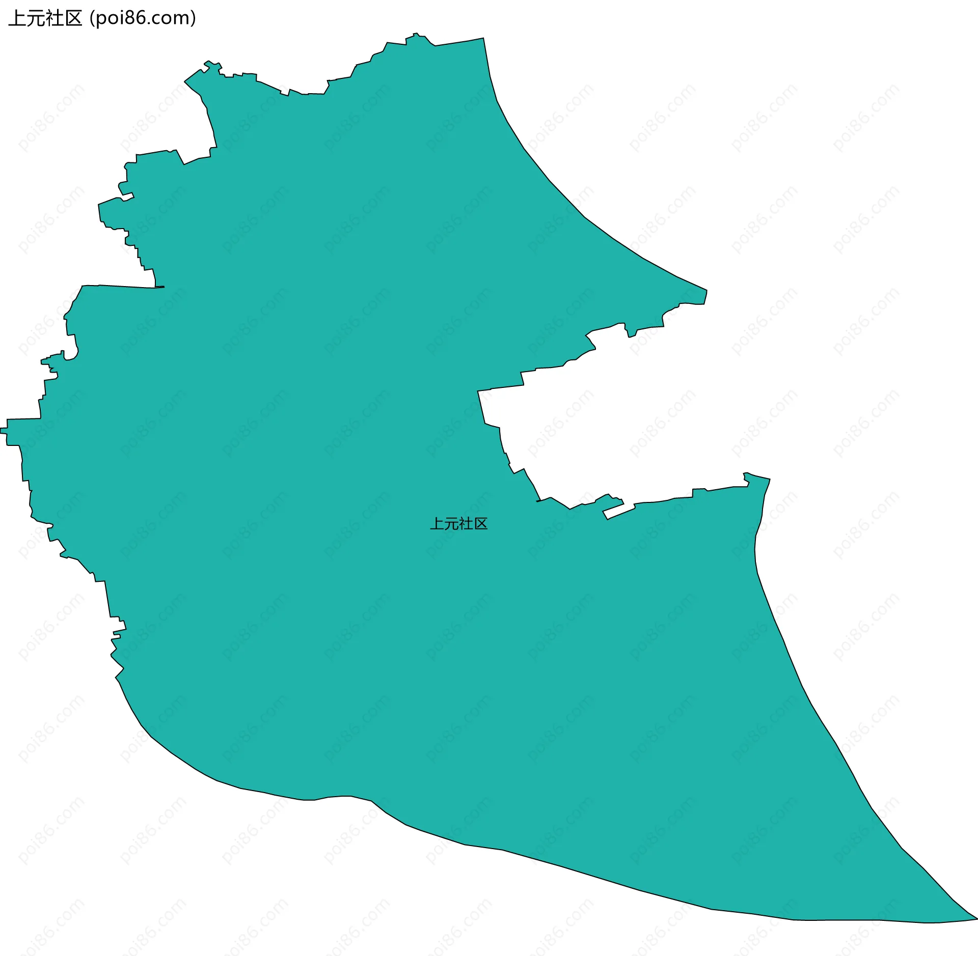 上元社区边界地图