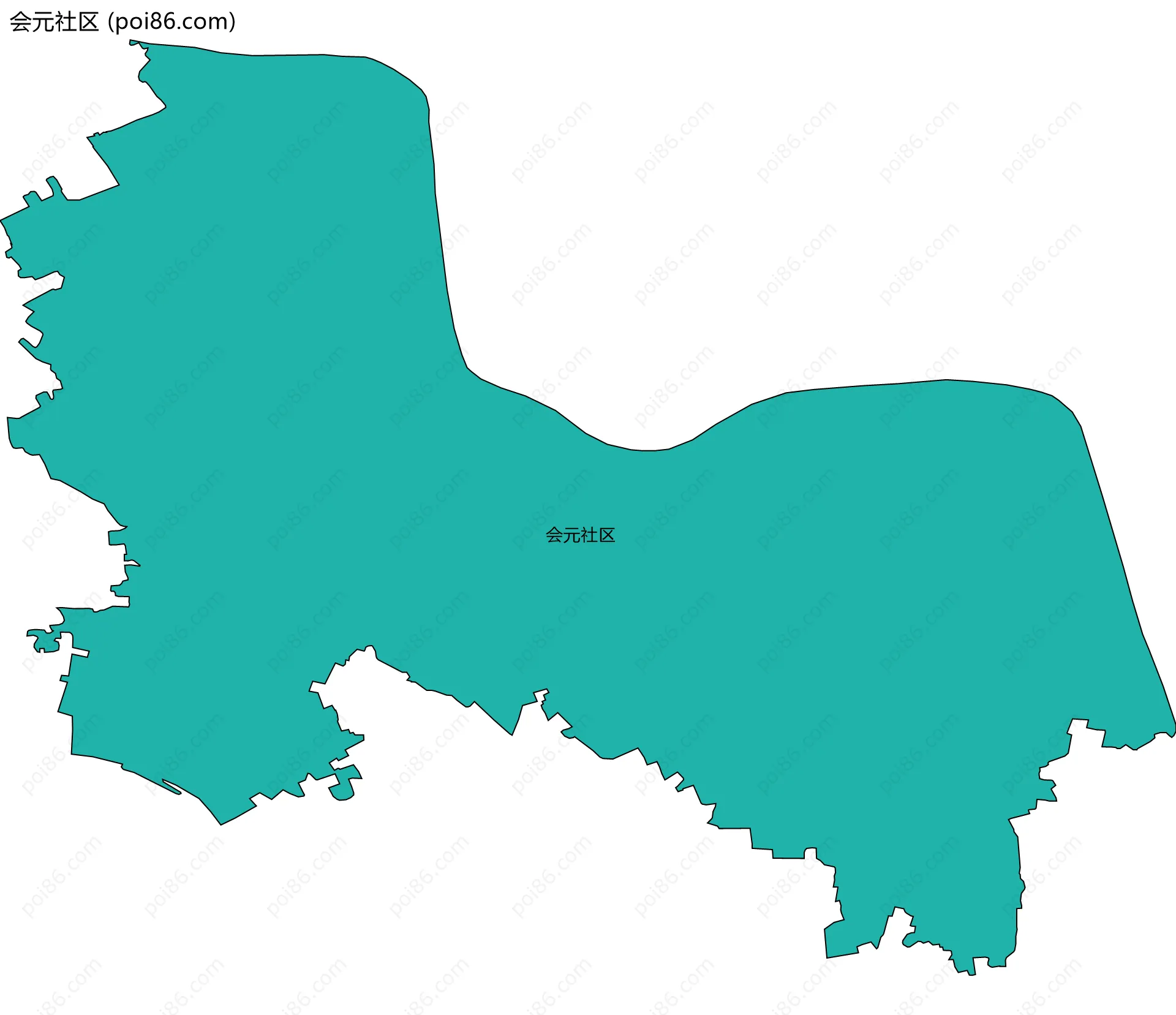 会元社区边界地图