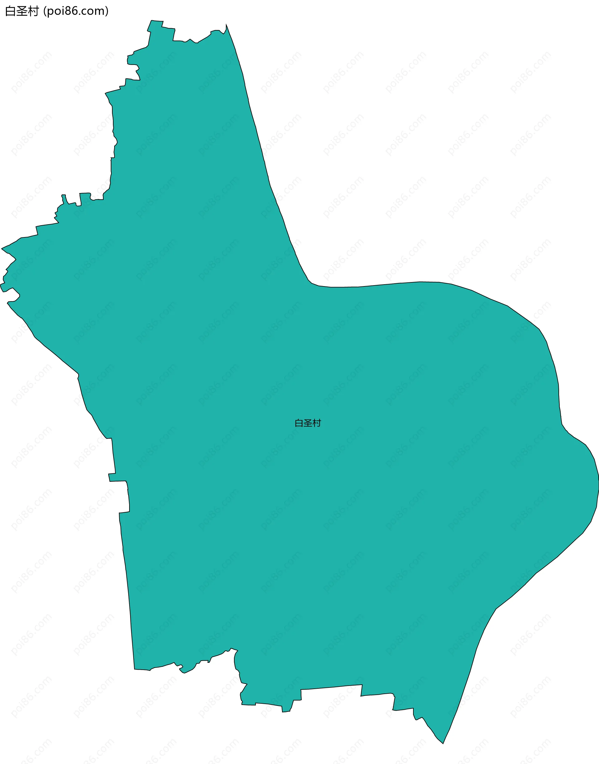 白圣村边界地图