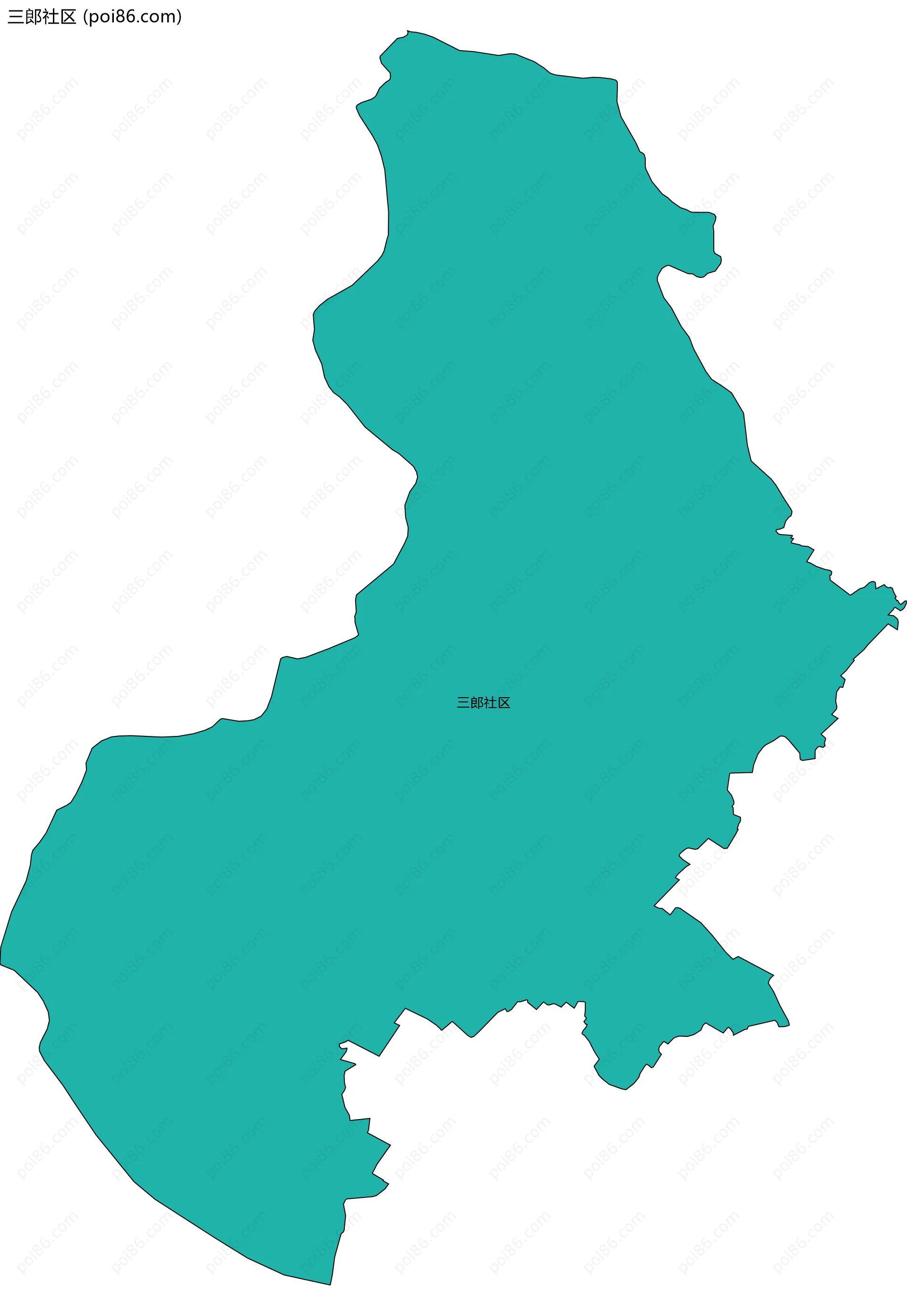 三郎社区边界地图