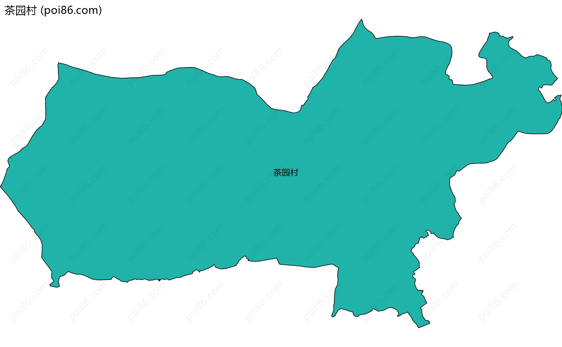 茶园村边界地图