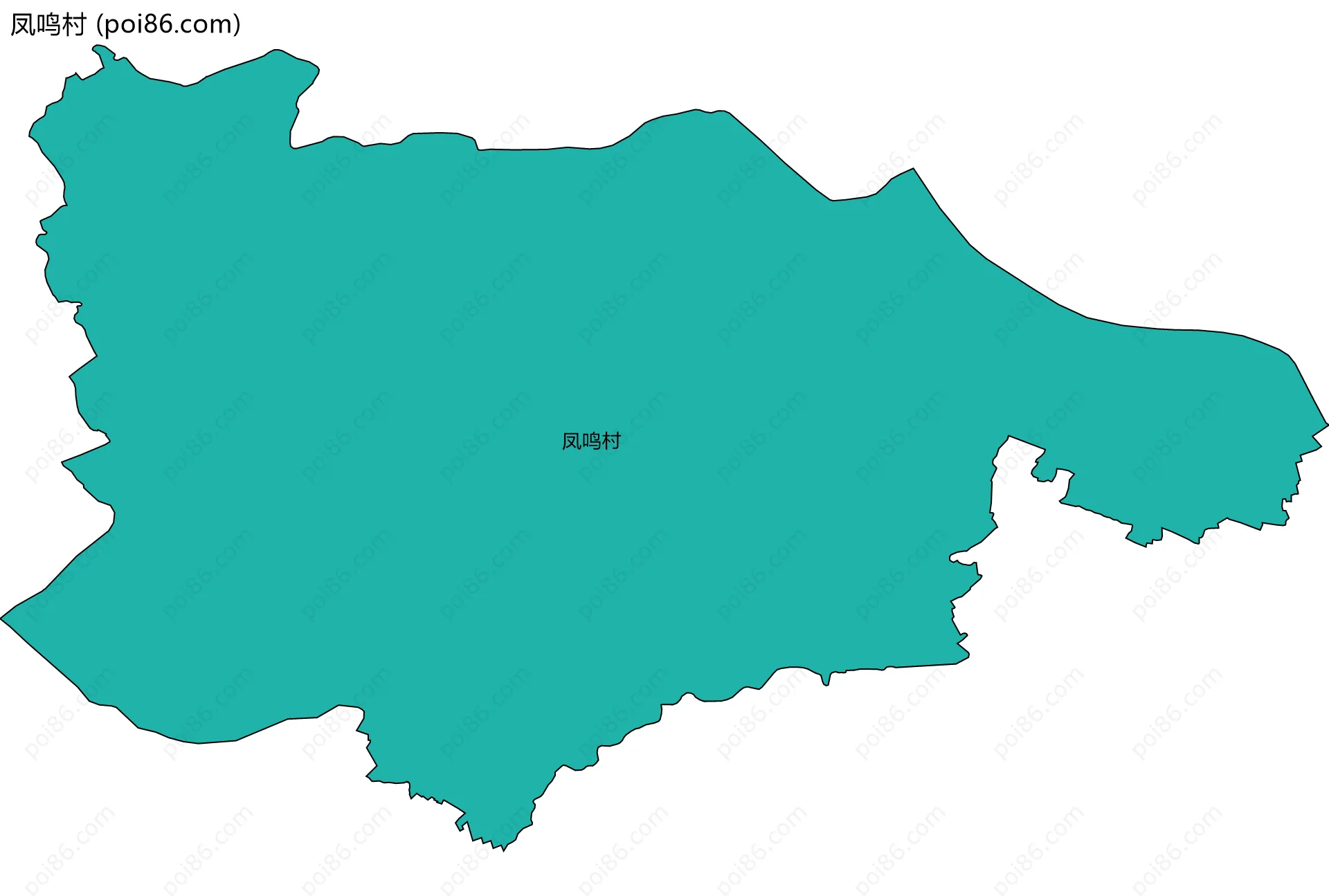 凤鸣村边界地图