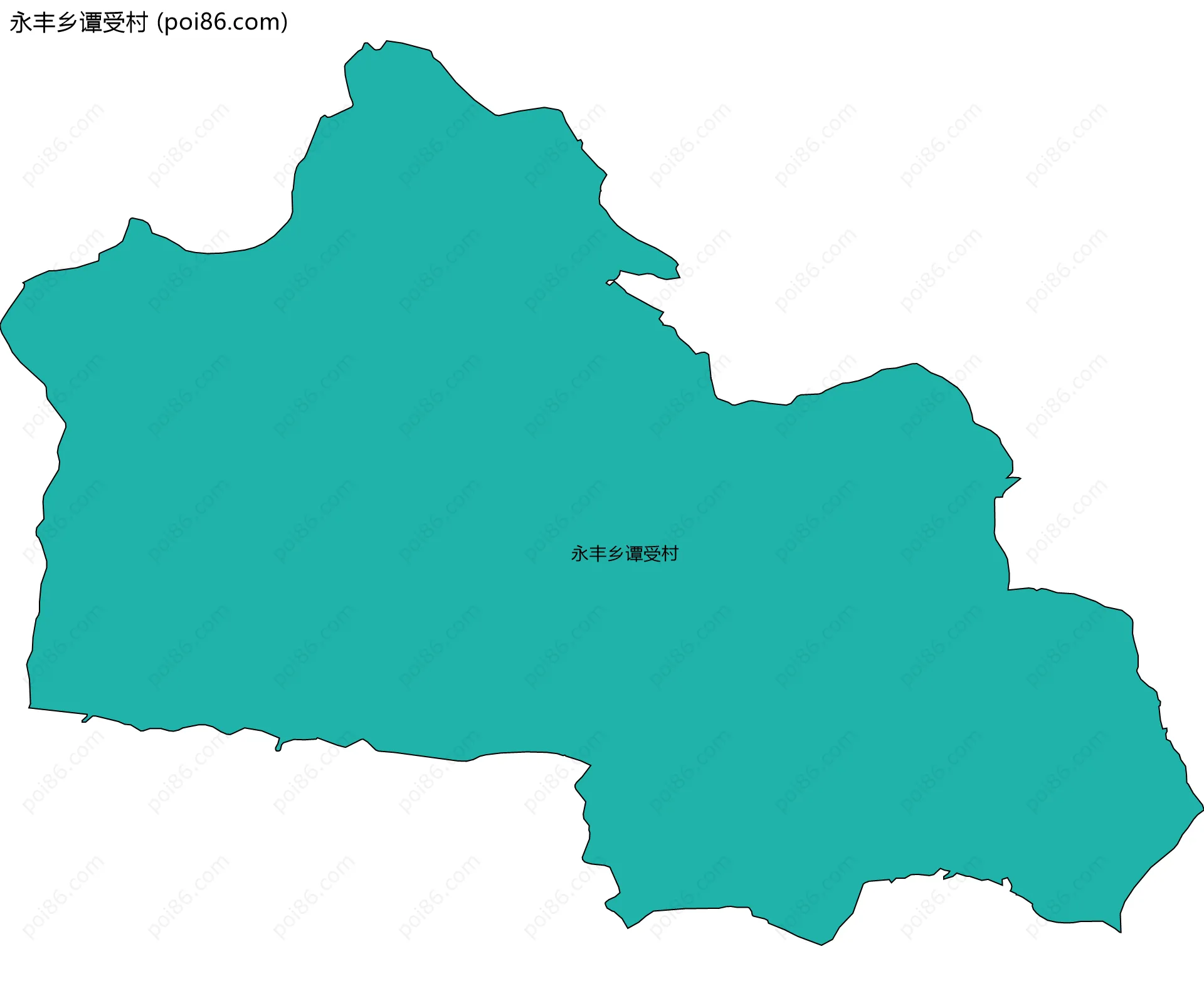 永丰乡谭受村边界地图