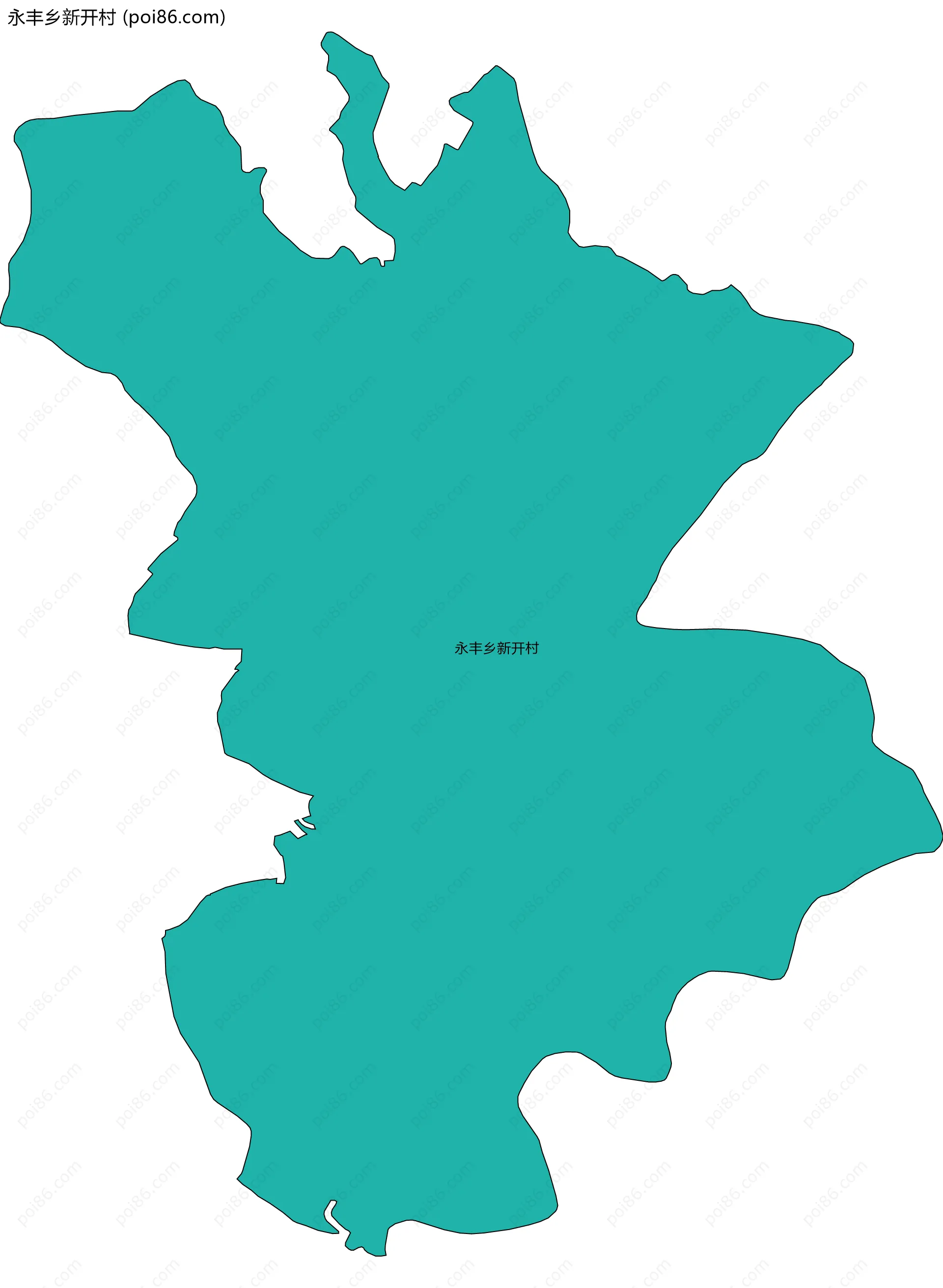 永丰乡新开村边界地图