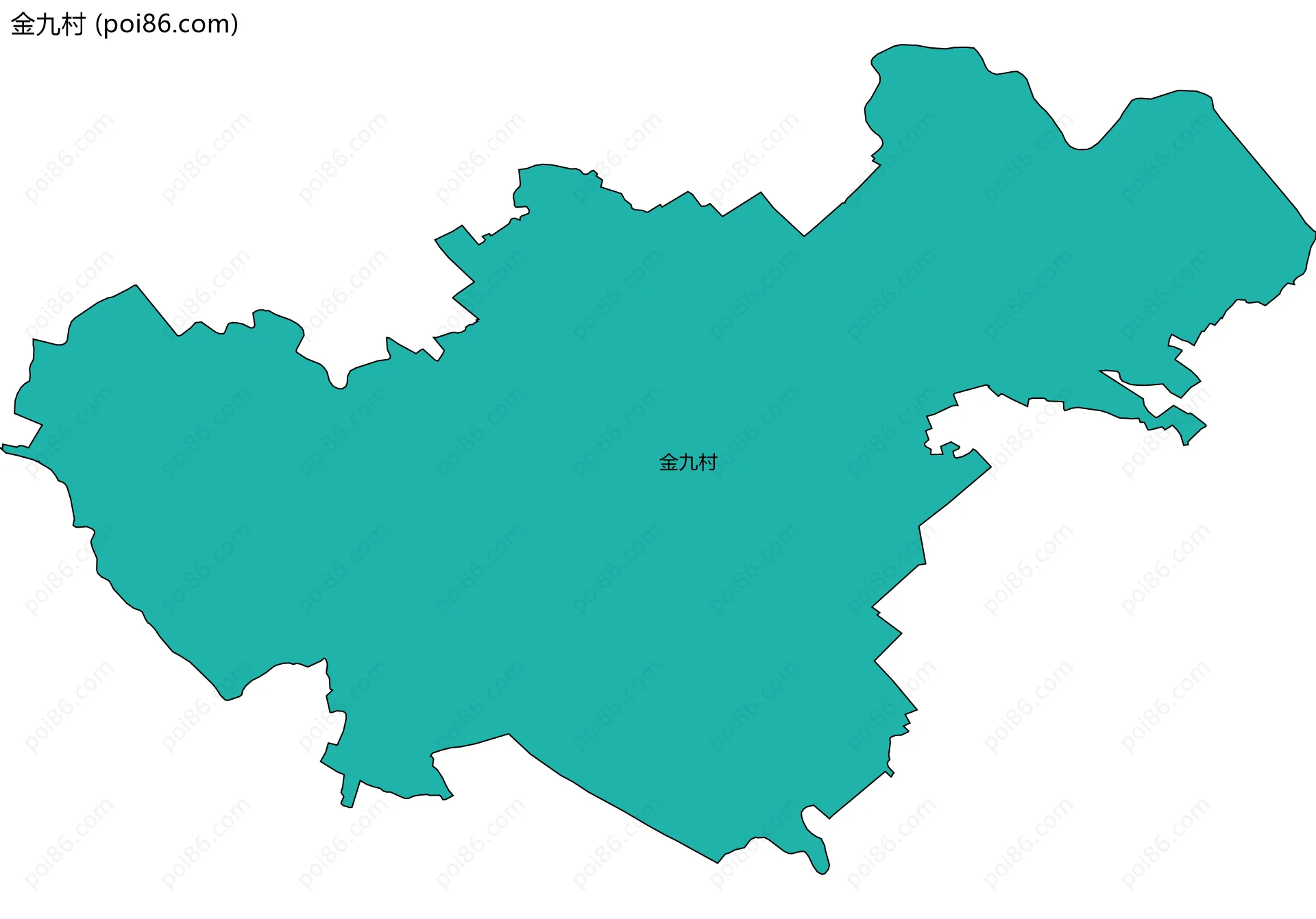 金九村边界地图