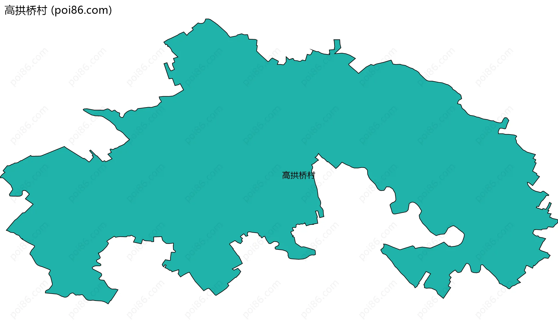 高拱桥村边界地图