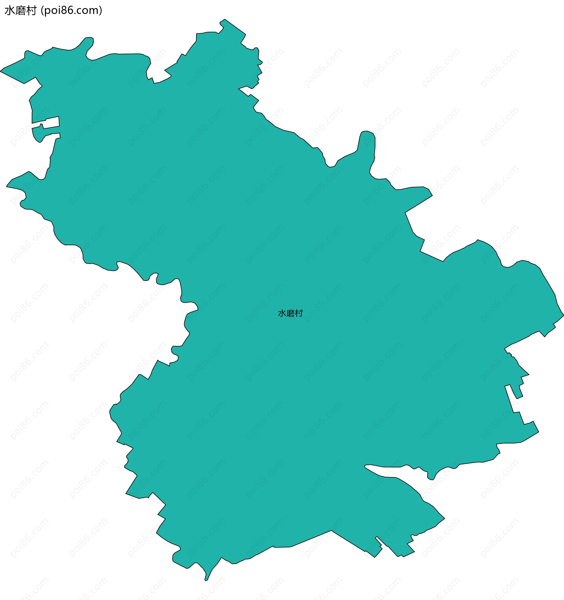 水磨村边界地图