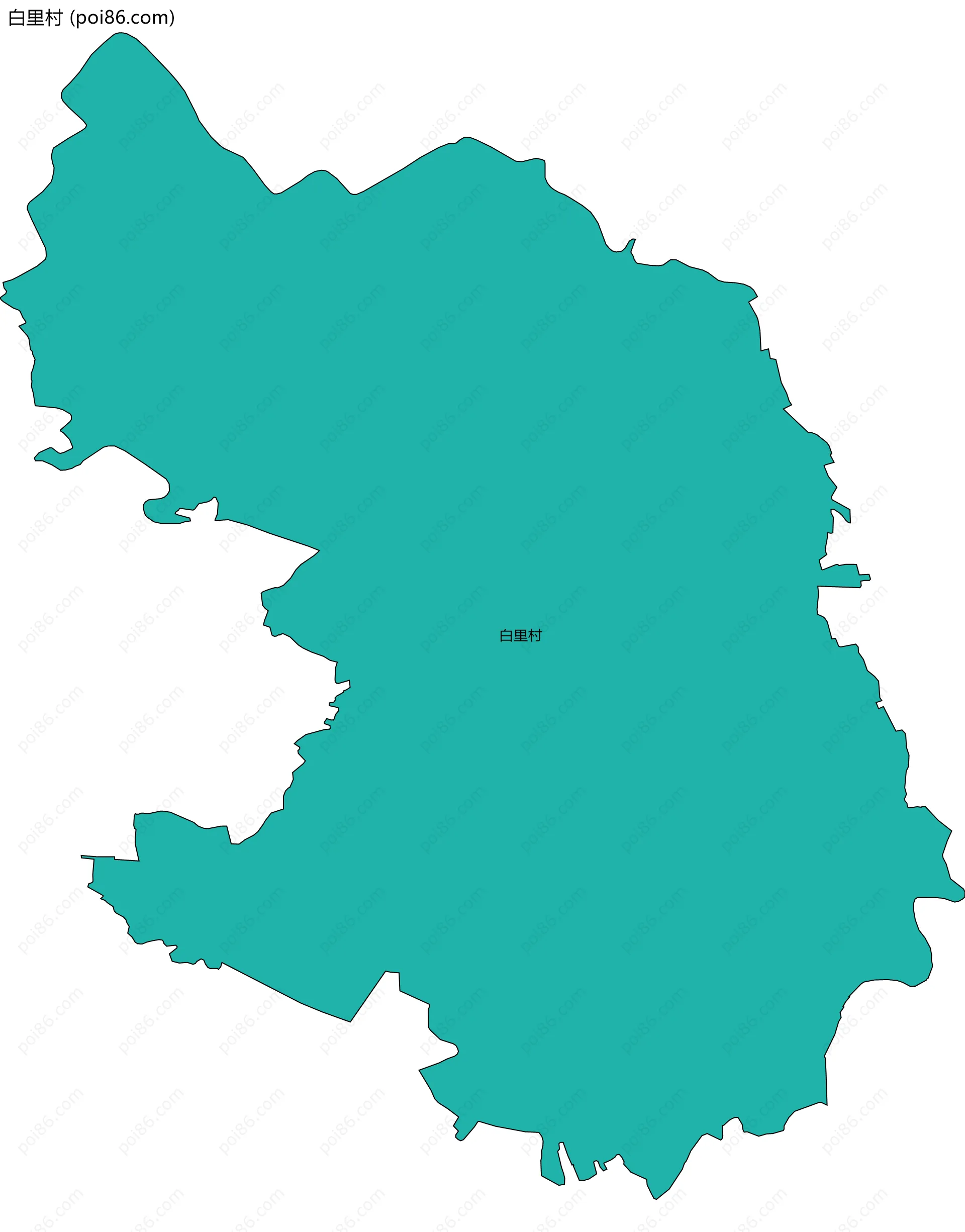 白里村边界地图