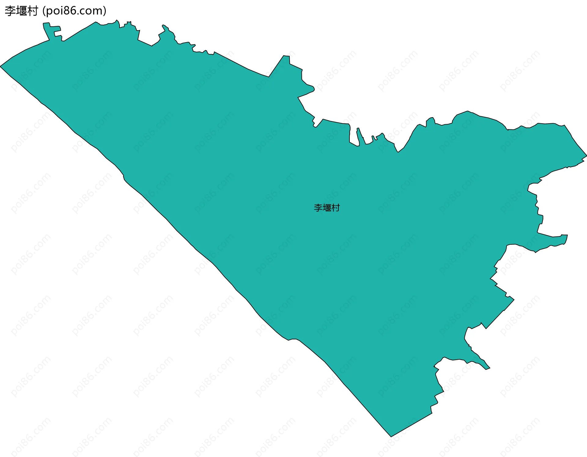 李堰村边界地图