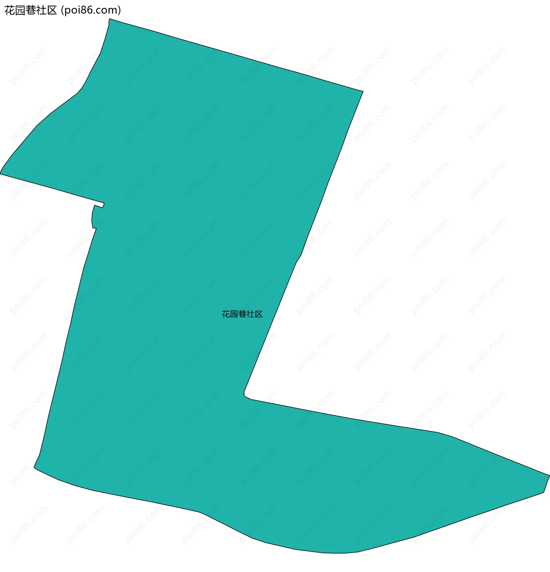 花园巷社区边界地图