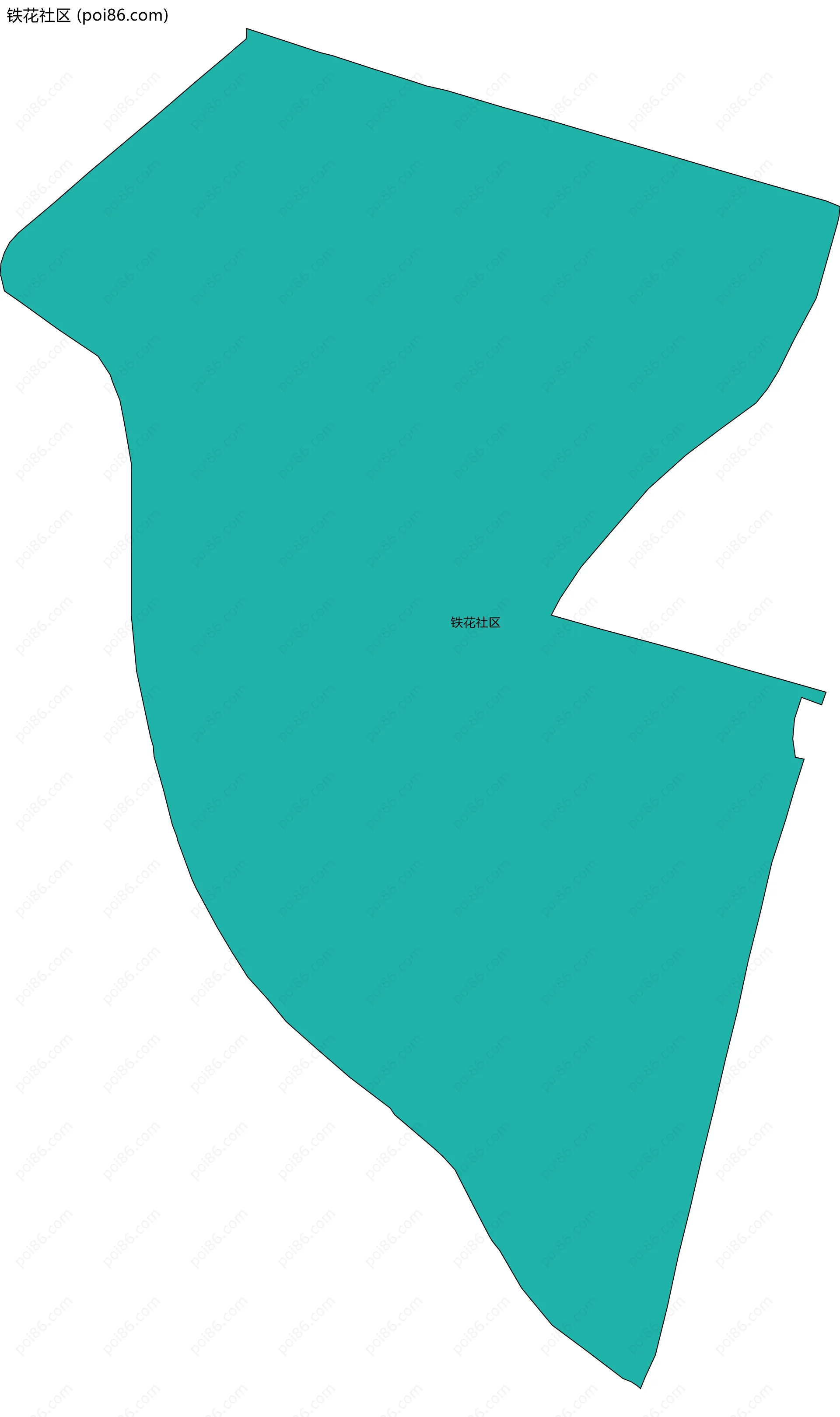 铁花社区边界地图