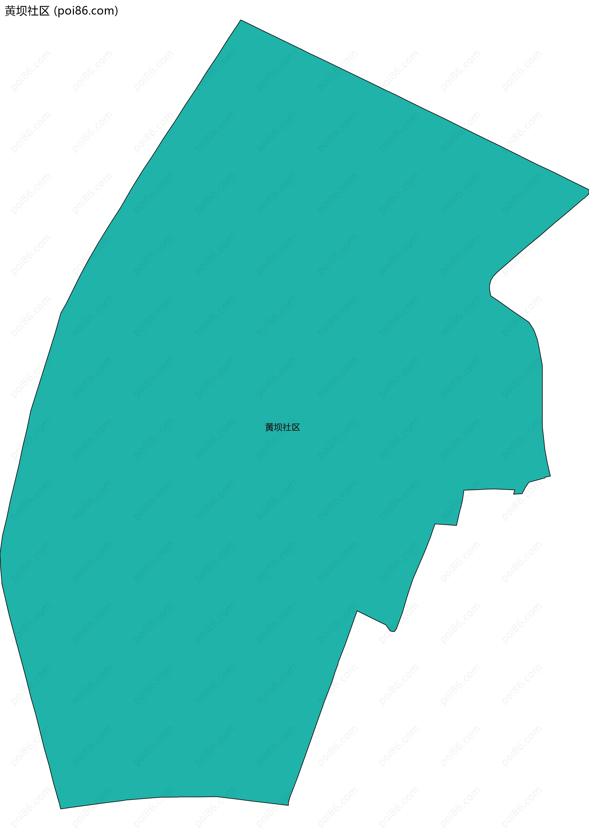 黄坝社区边界地图