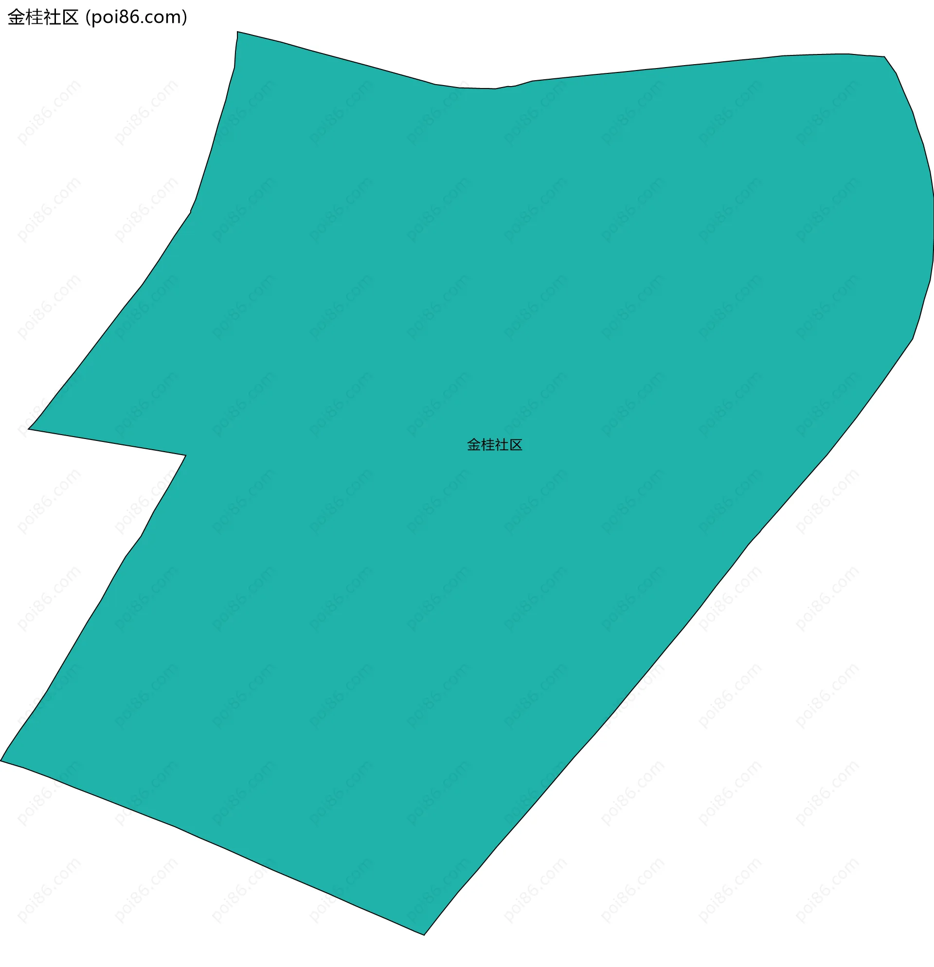 金桂社区边界地图