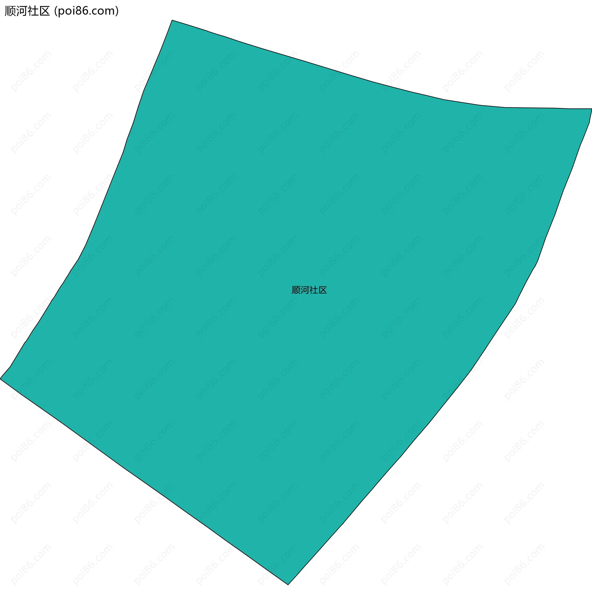 顺河社区边界地图