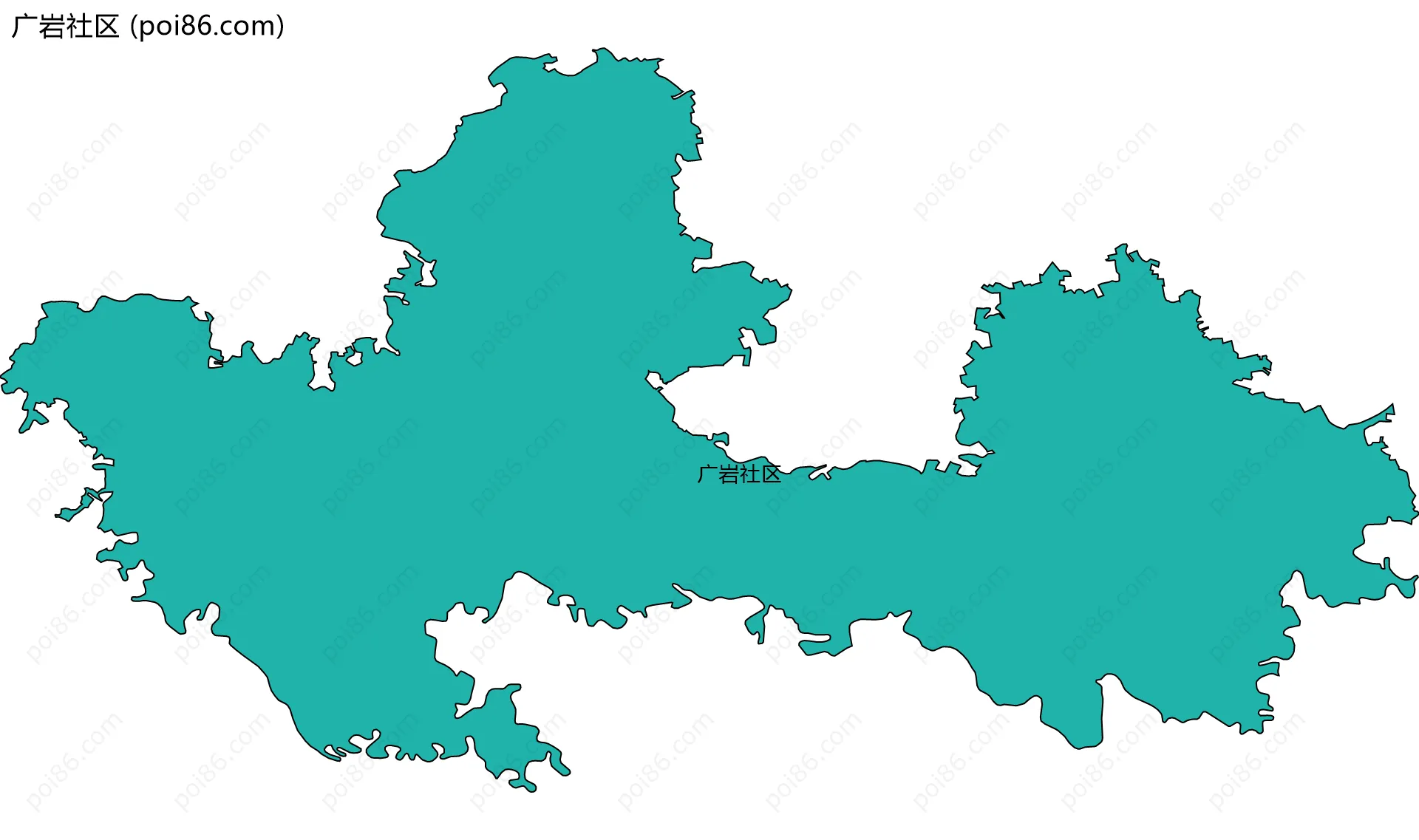 广岩社区边界地图