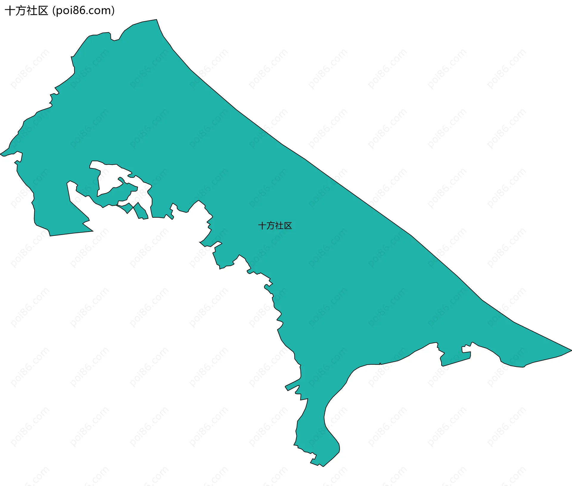 十方社区边界地图