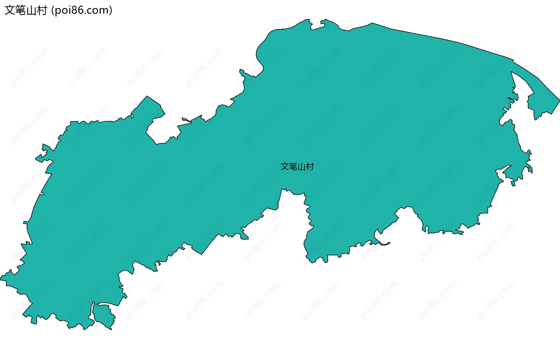 文笔山村边界地图