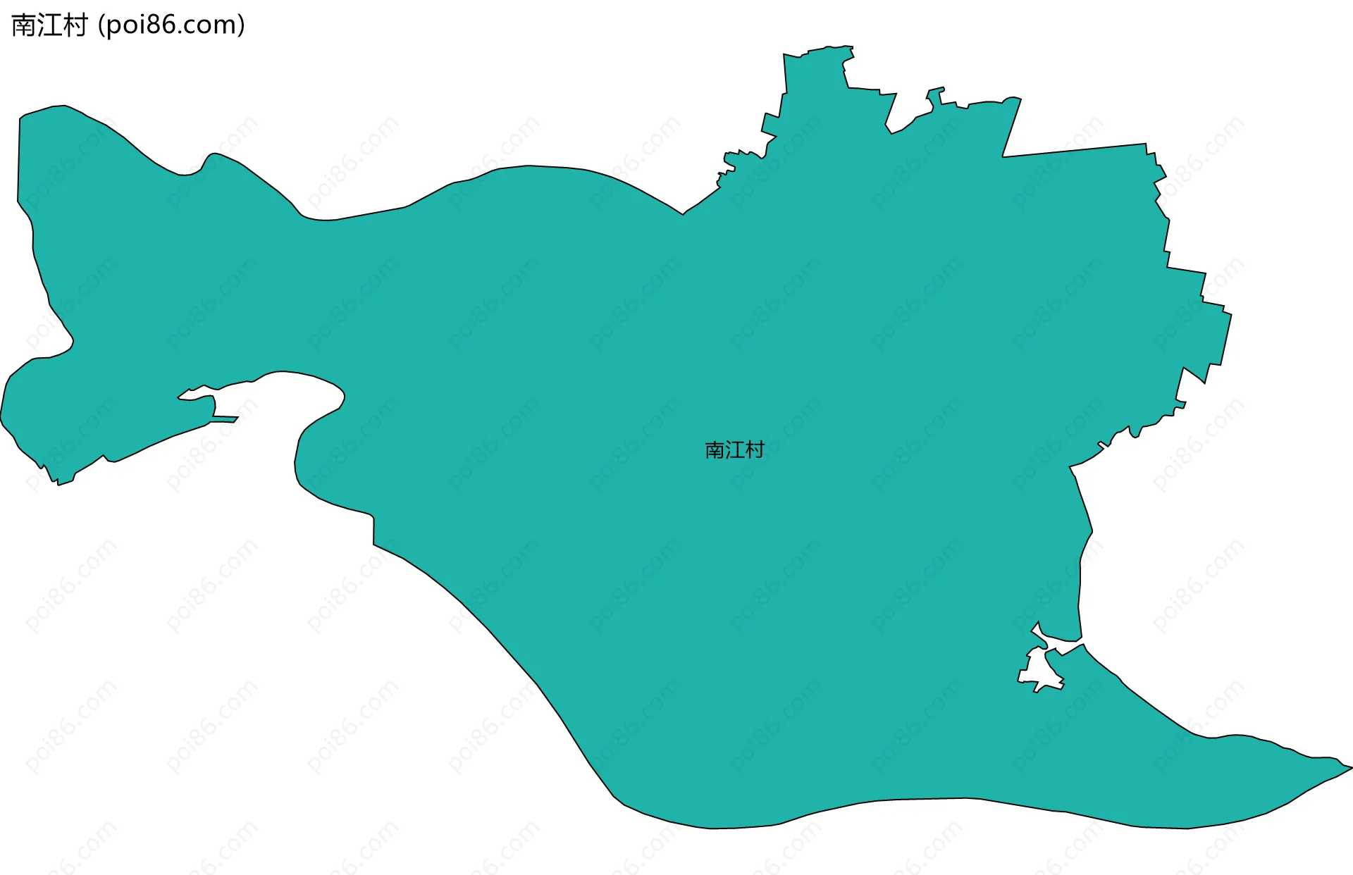 南江村边界地图