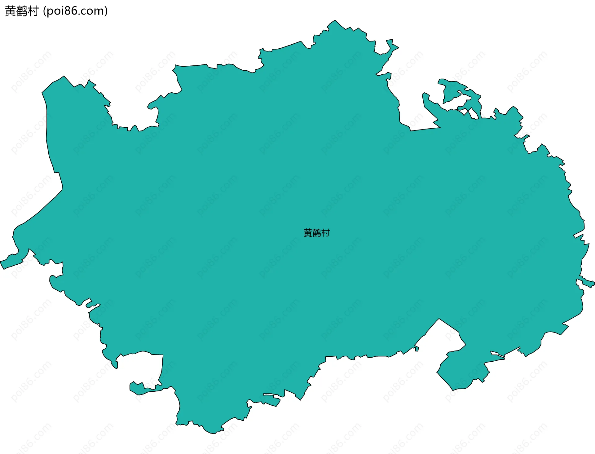 黄鹤村边界地图