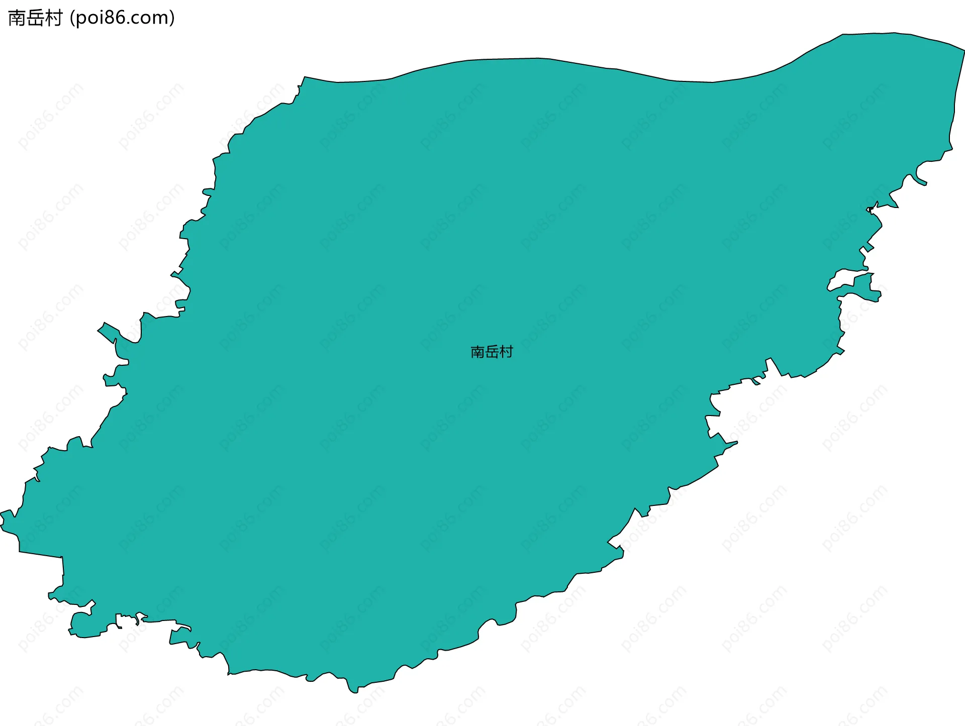南岳村边界地图