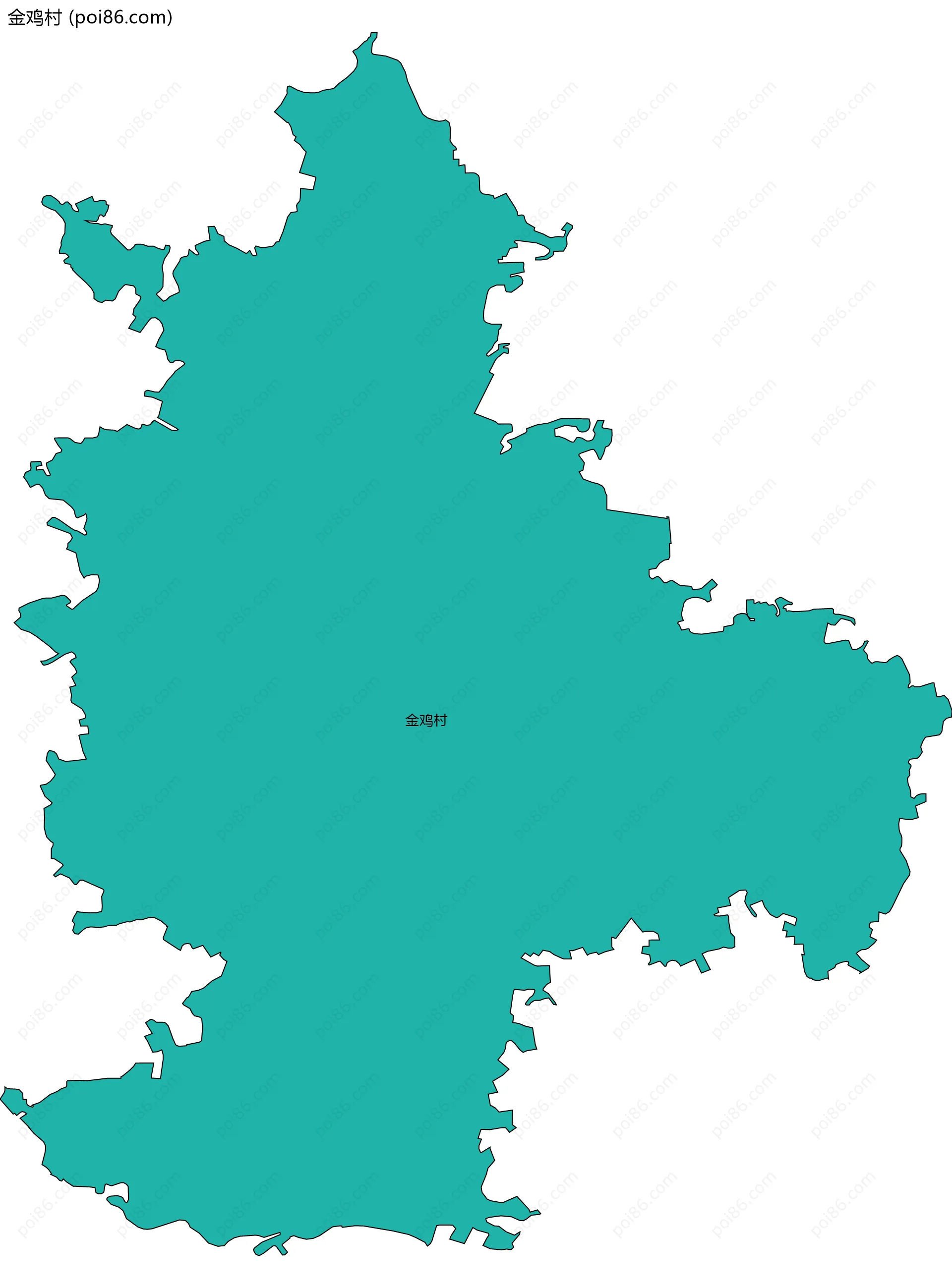 金鸡村边界地图