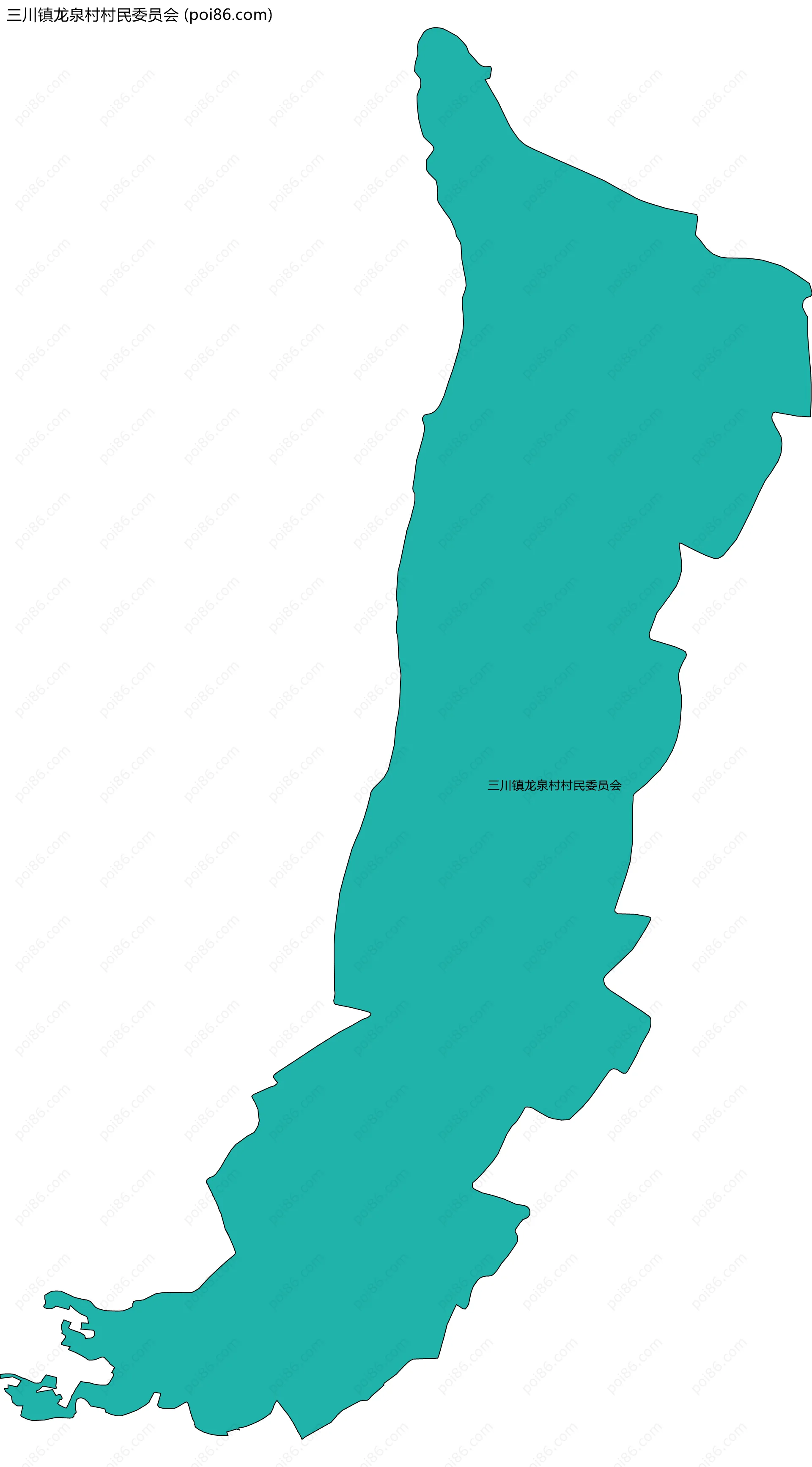 三川镇龙泉村村民委员会边界地图