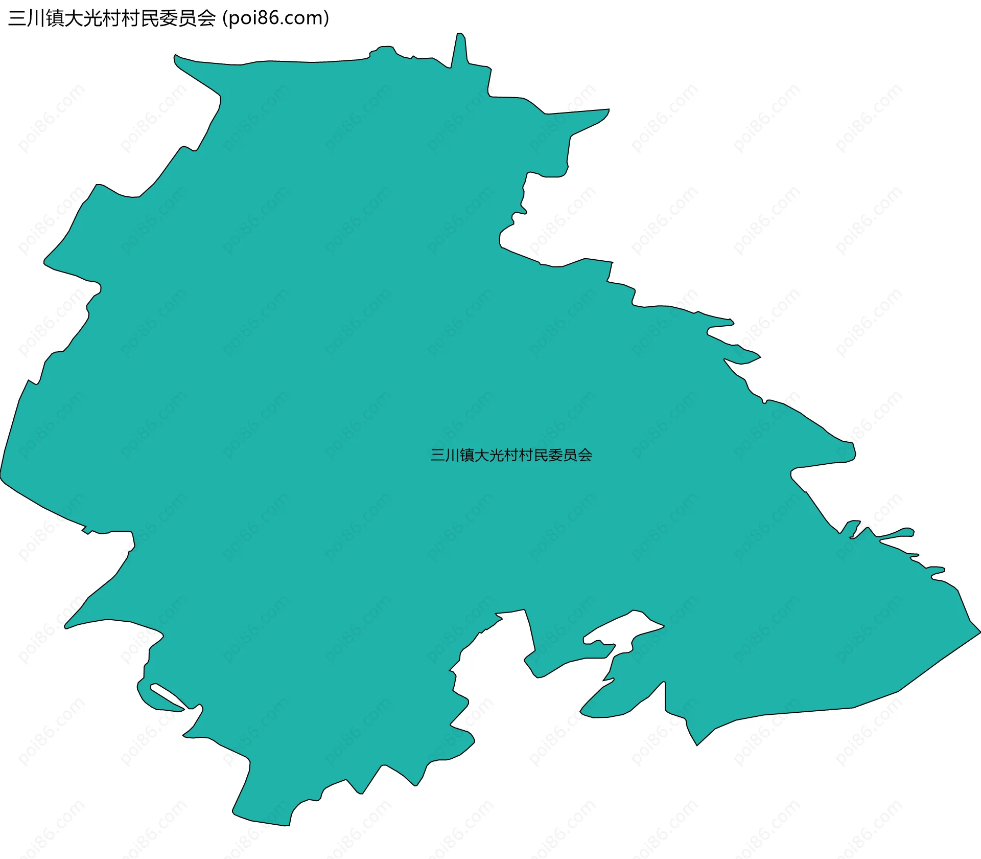 三川镇大光村村民委员会边界地图